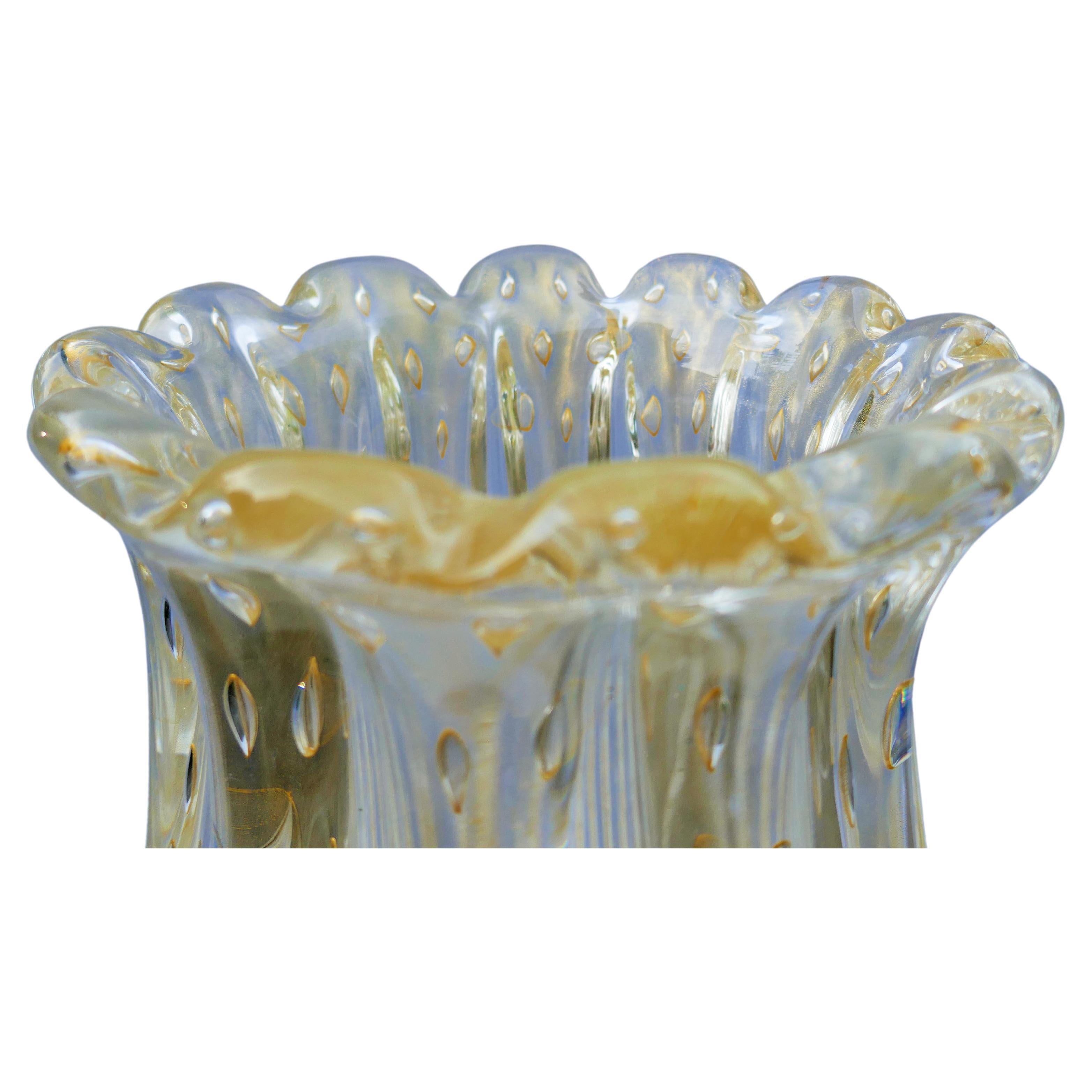 Grande vaso di Toso Murano  - Stile Ercole Barovier Pino Signoretto For Sale 4