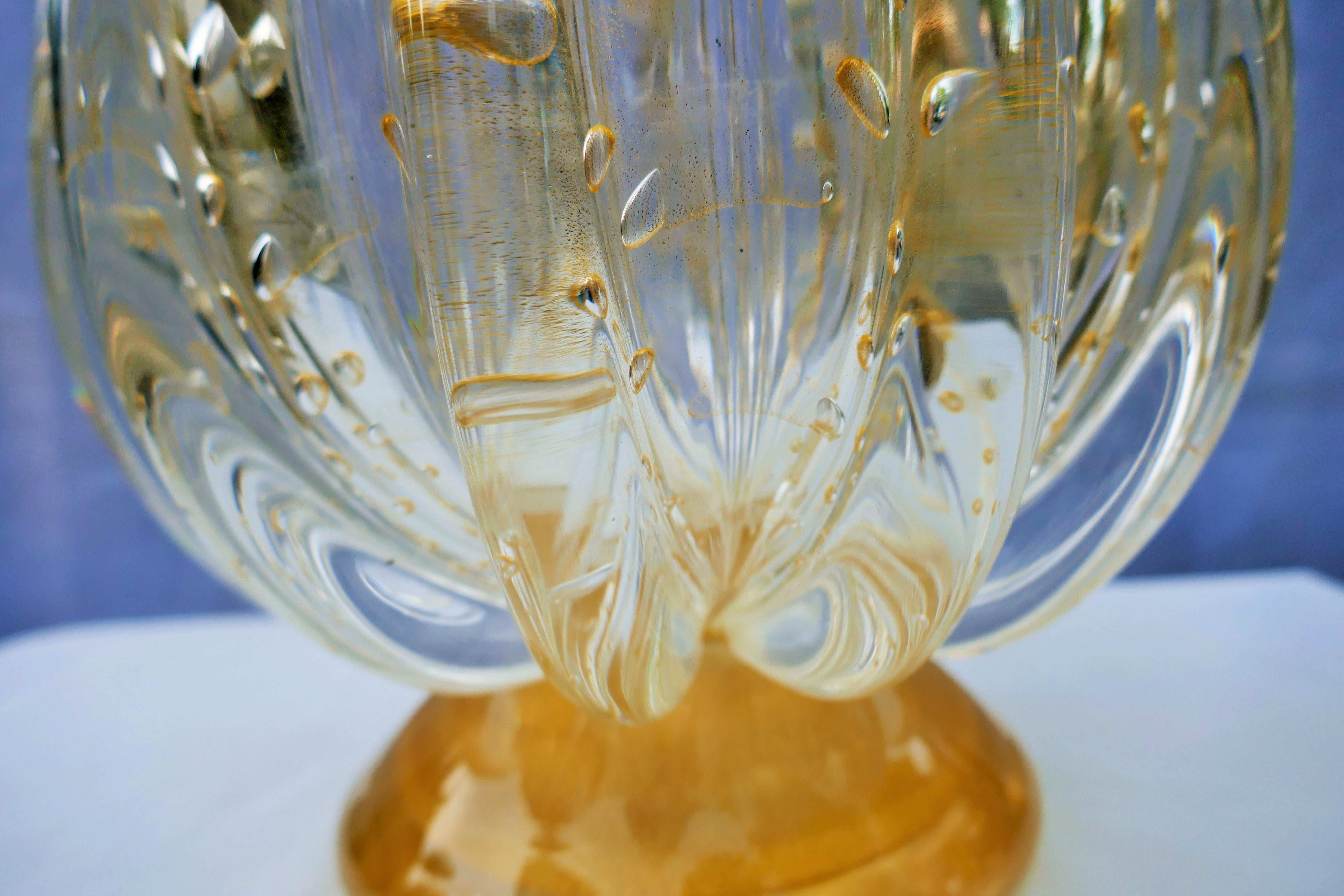 Grande vaso di Toso Murano  - Stile Ercole Barovier Pino Signoretto For Sale 11