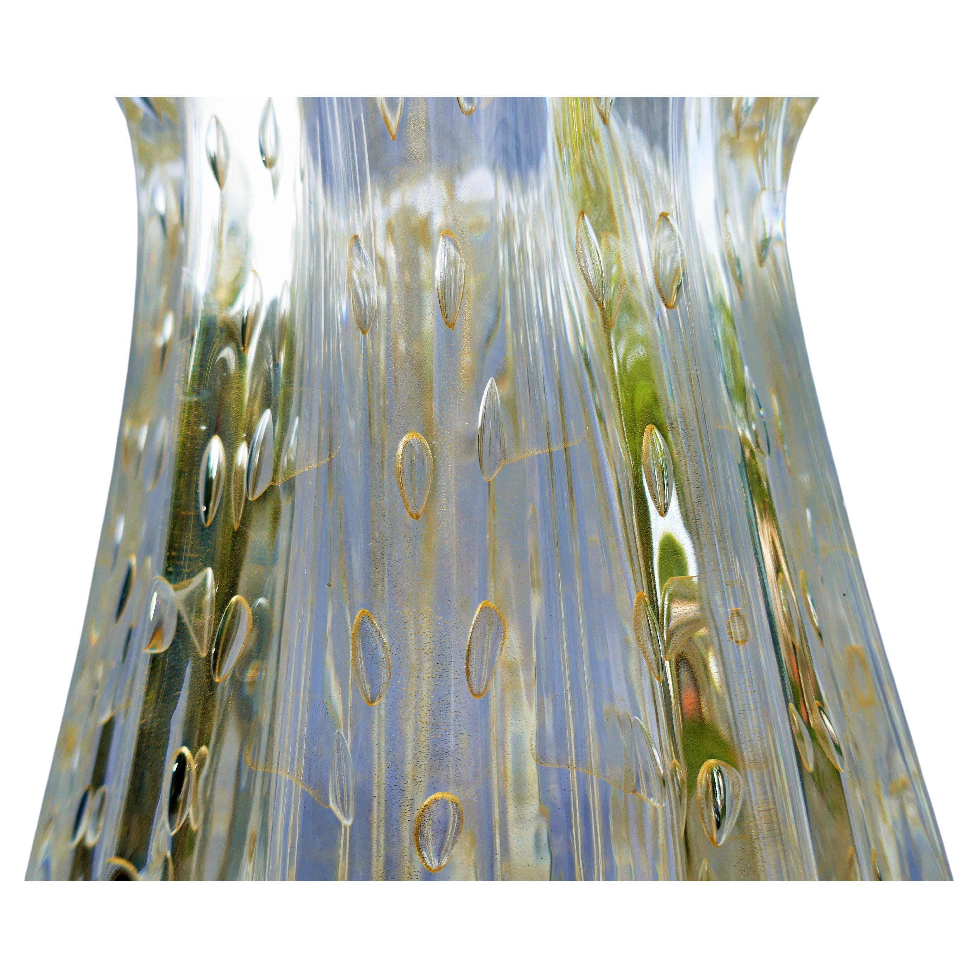 Grande vaso di Toso Murano  - Stile Ercole Barovier Pino Signoretto In Good Condition For Sale In Lugo, IT