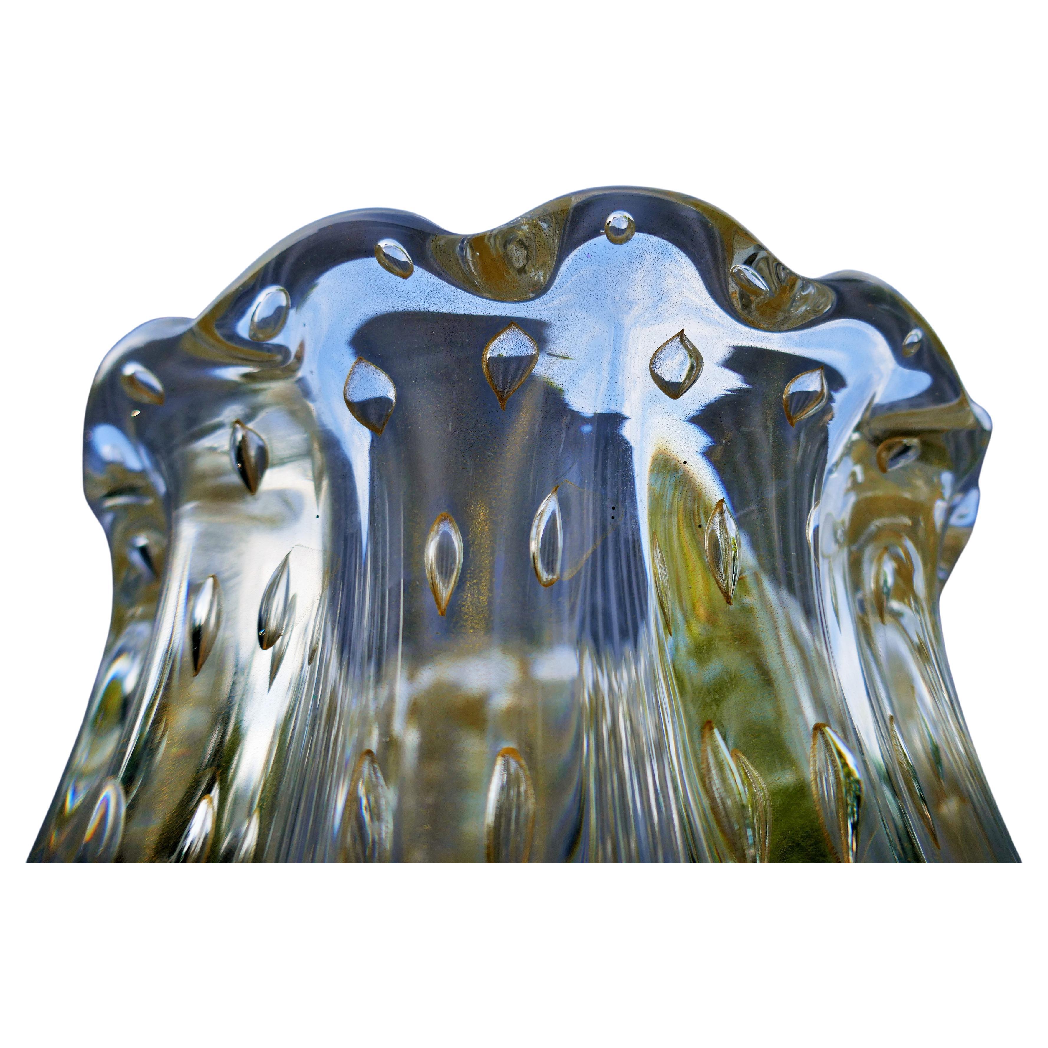 Grande vaso di Toso Murano  - Stile Ercole Barovier Pino Signoretto For Sale 2