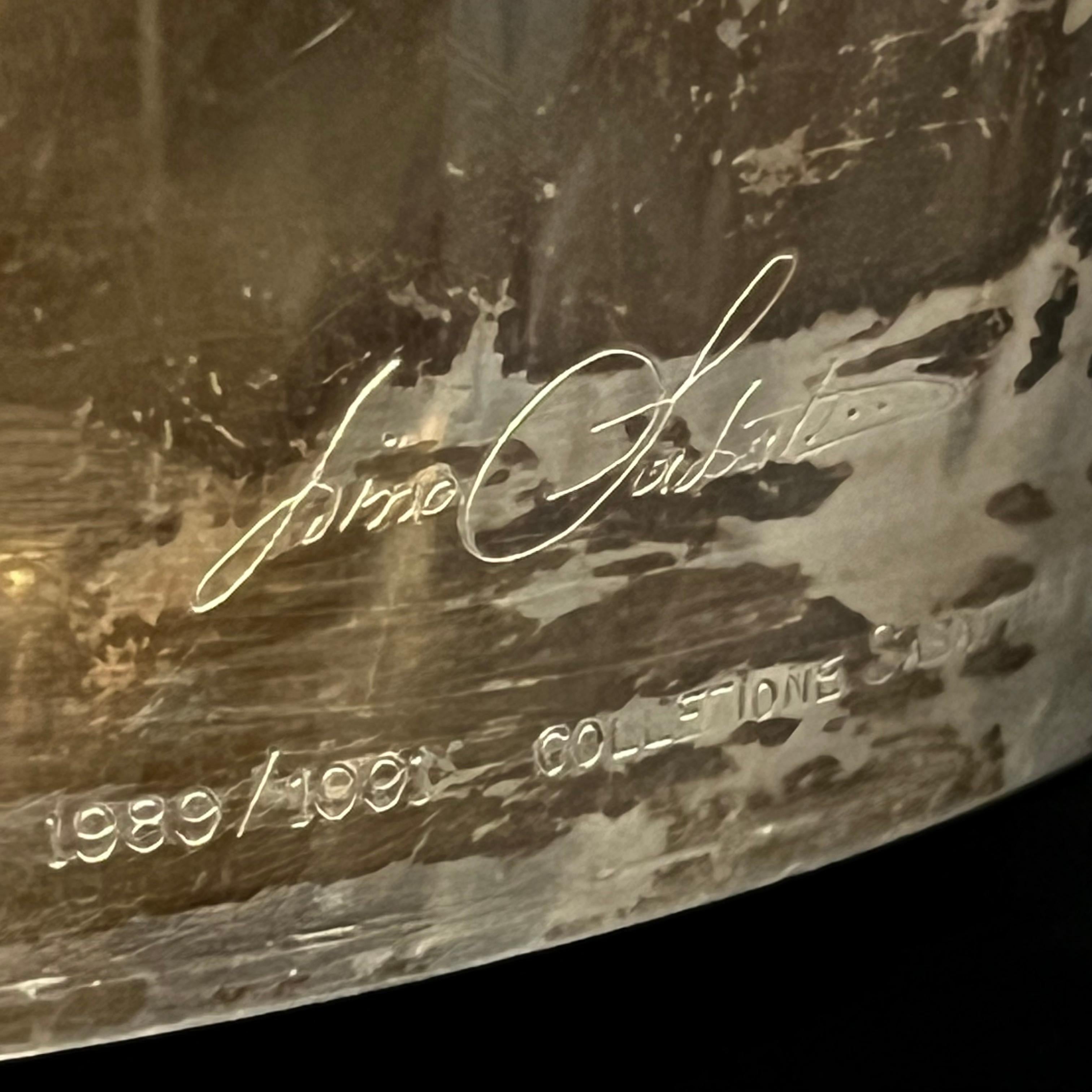 Grand vase en métal argenté signé Lino Sabattini - Italie - années 1980 8