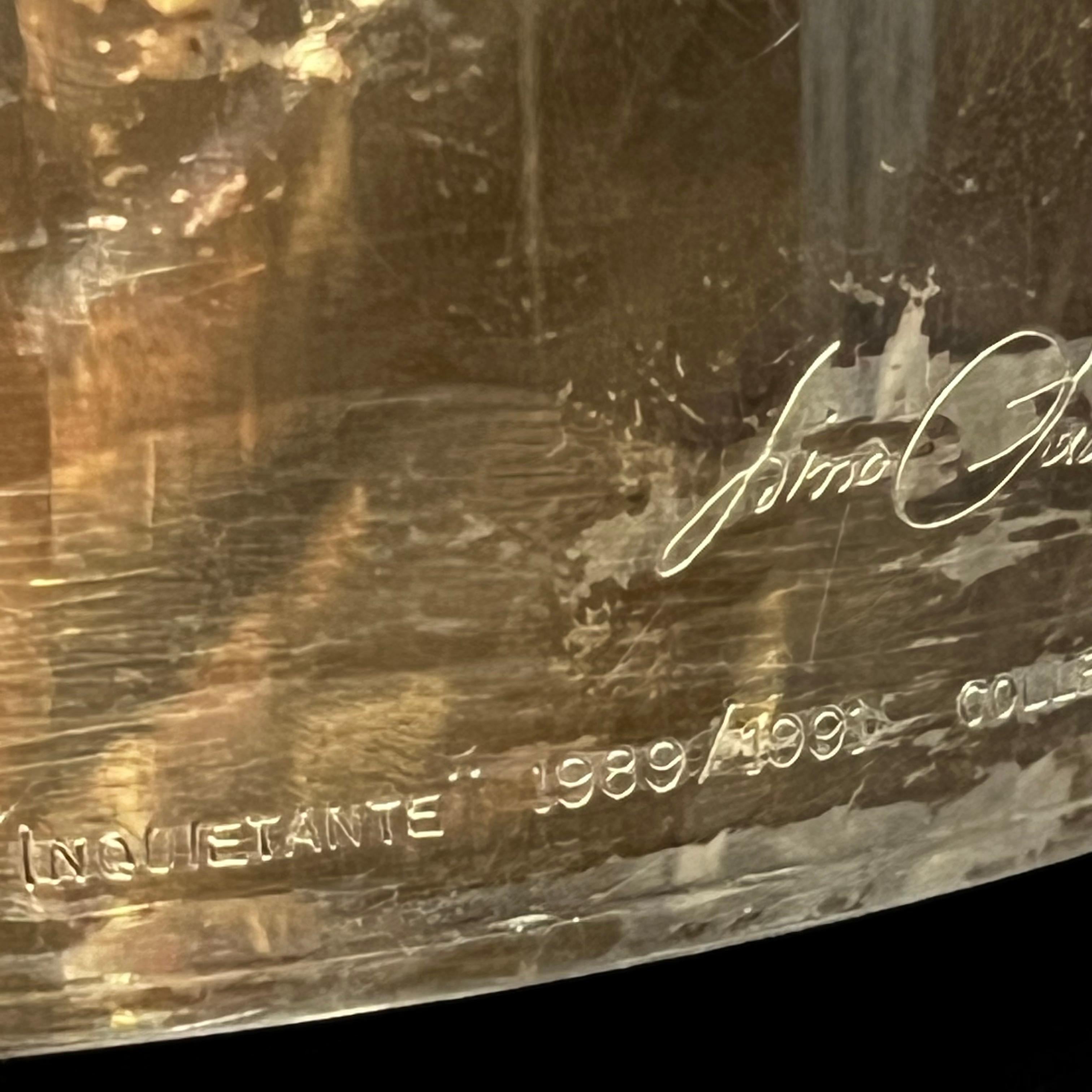 Grand vase en métal argenté signé Lino Sabattini - Italie - années 1980 9