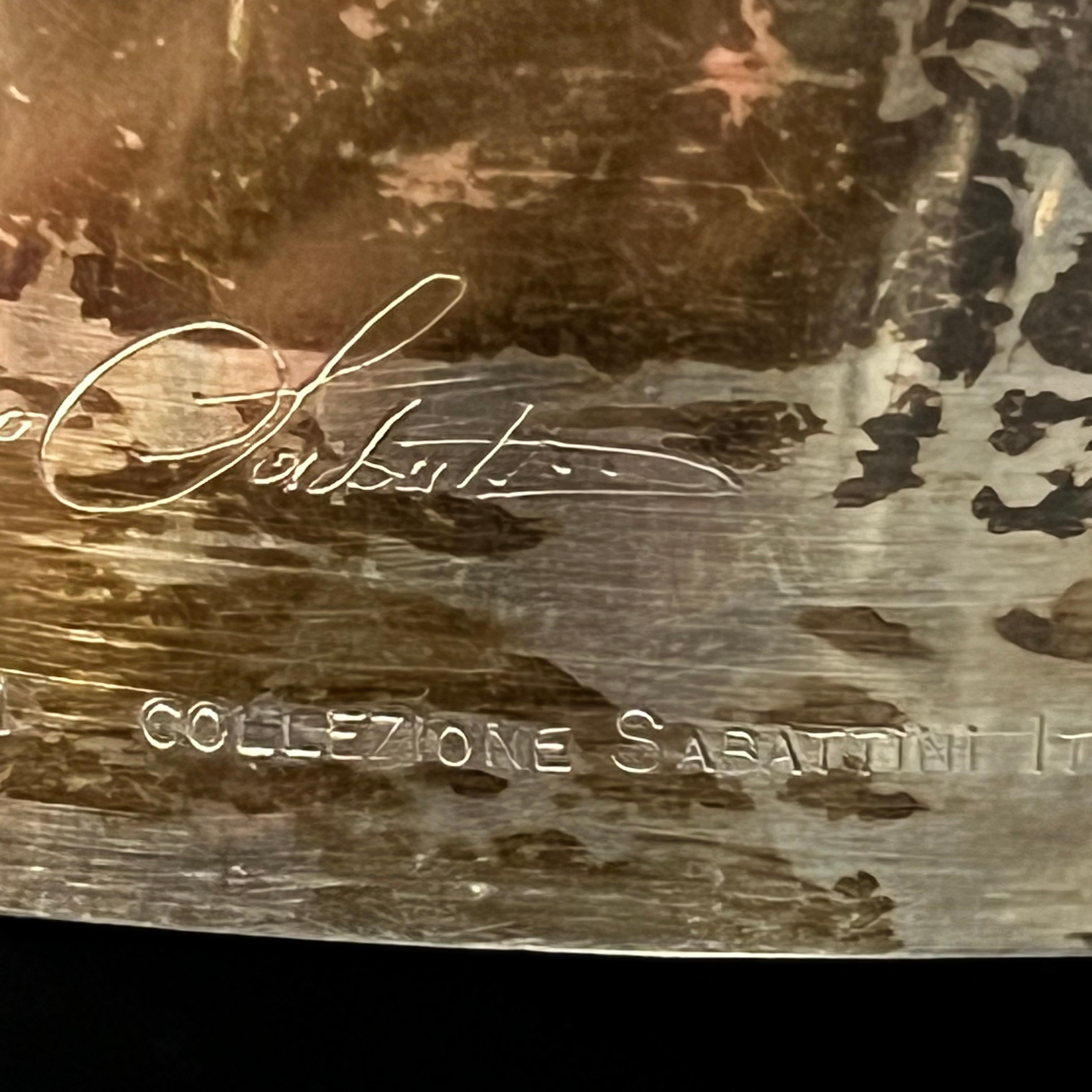 Grand vase en métal argenté signé Lino Sabattini - Italie - années 1980 10