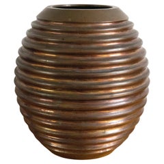Large copper deco vase, Italian manufacture