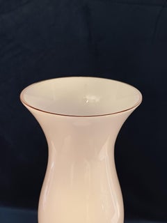 Grande vaso in vetro di Murano Av Mazzega colore rosa Firma alla base
