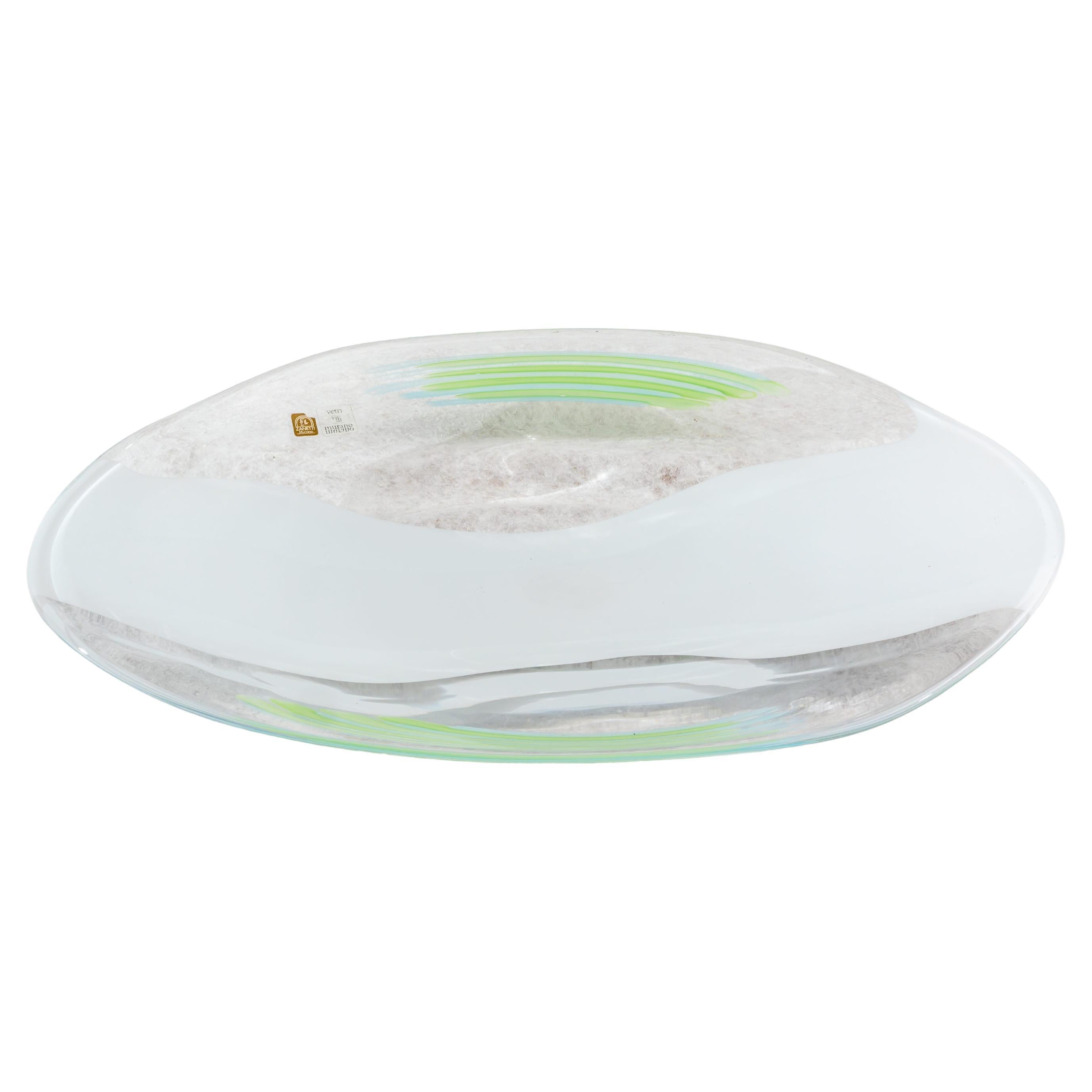 Grande Vassoio in vetro di Murano di Licio Zanetti, Anni
80