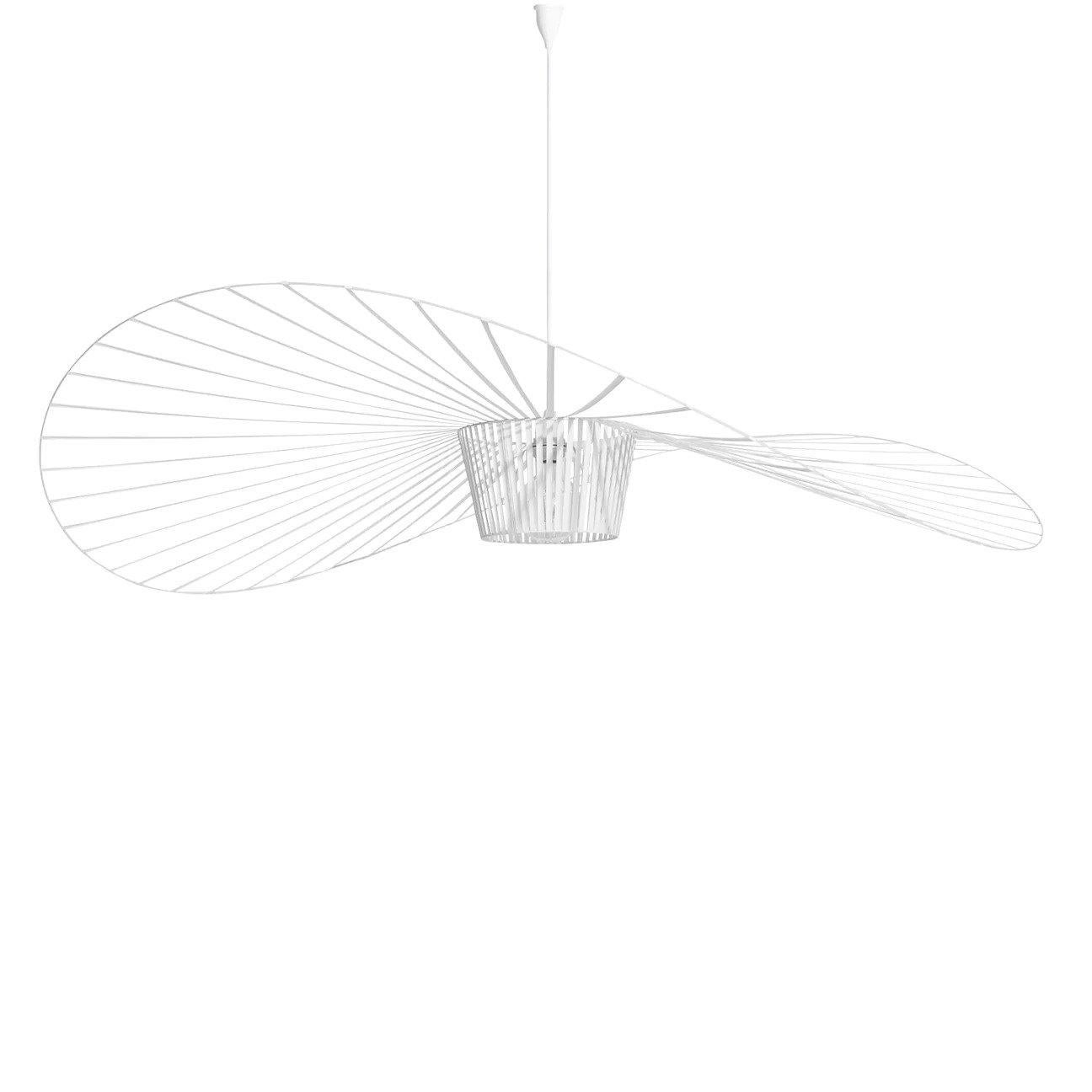 Vertigo ceiling light designed in France by Constance Guisset. The Vertigo has an ultralight fiberglass structure, stretched with polyurethane ribbons. Available in two sizes 55