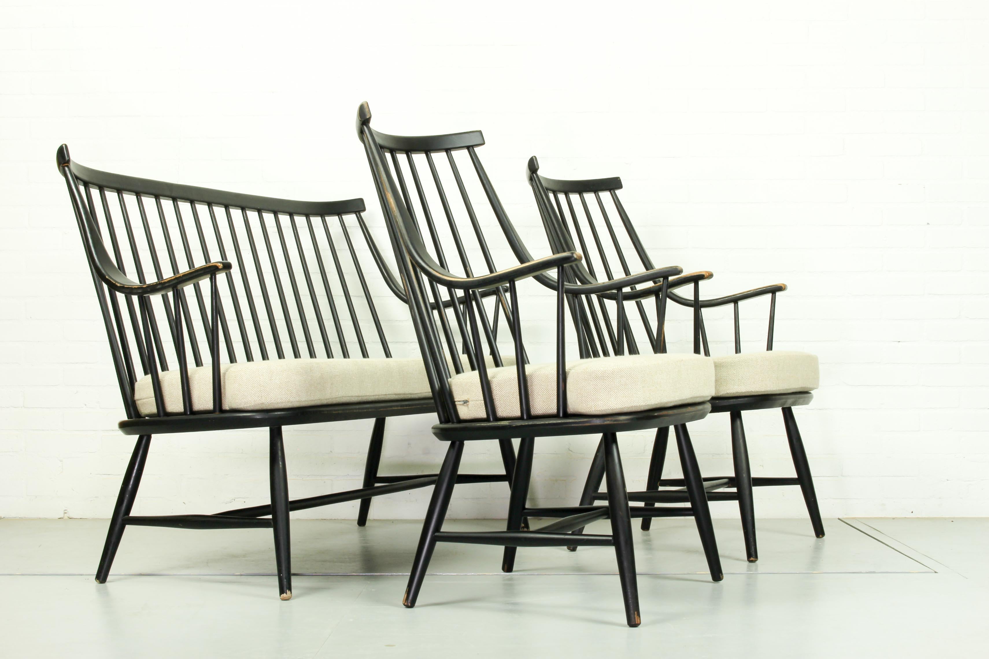 Grandessa Armchairs and Matching Sofa by Lena Larsson for Pastoe, 1959, Set of 3 For Sale 4