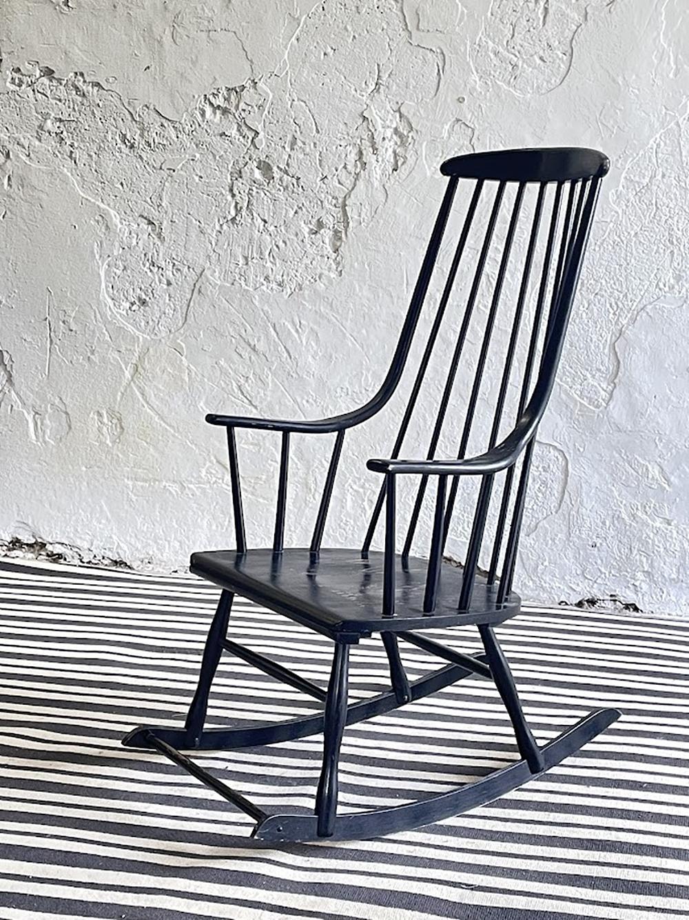 Silla mecedora Grandessa de Lena Larsson, Nesto, Sweden, años 60 Escandinavo moderno en venta