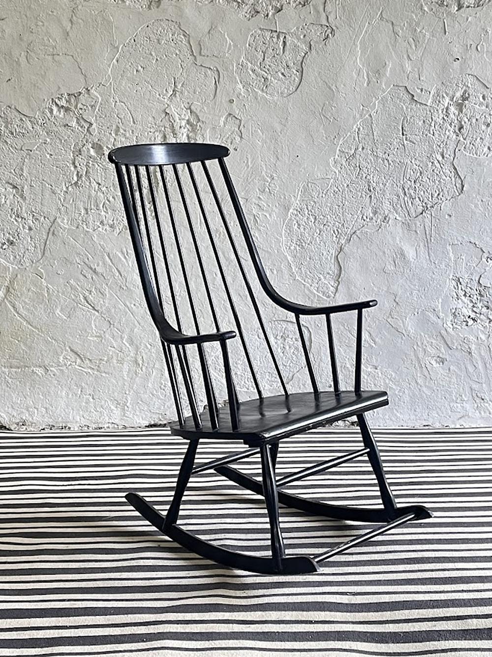 Silla mecedora Grandessa de Lena Larsson, Nesto, Sweden, años 60 mediados del siglo XX en venta