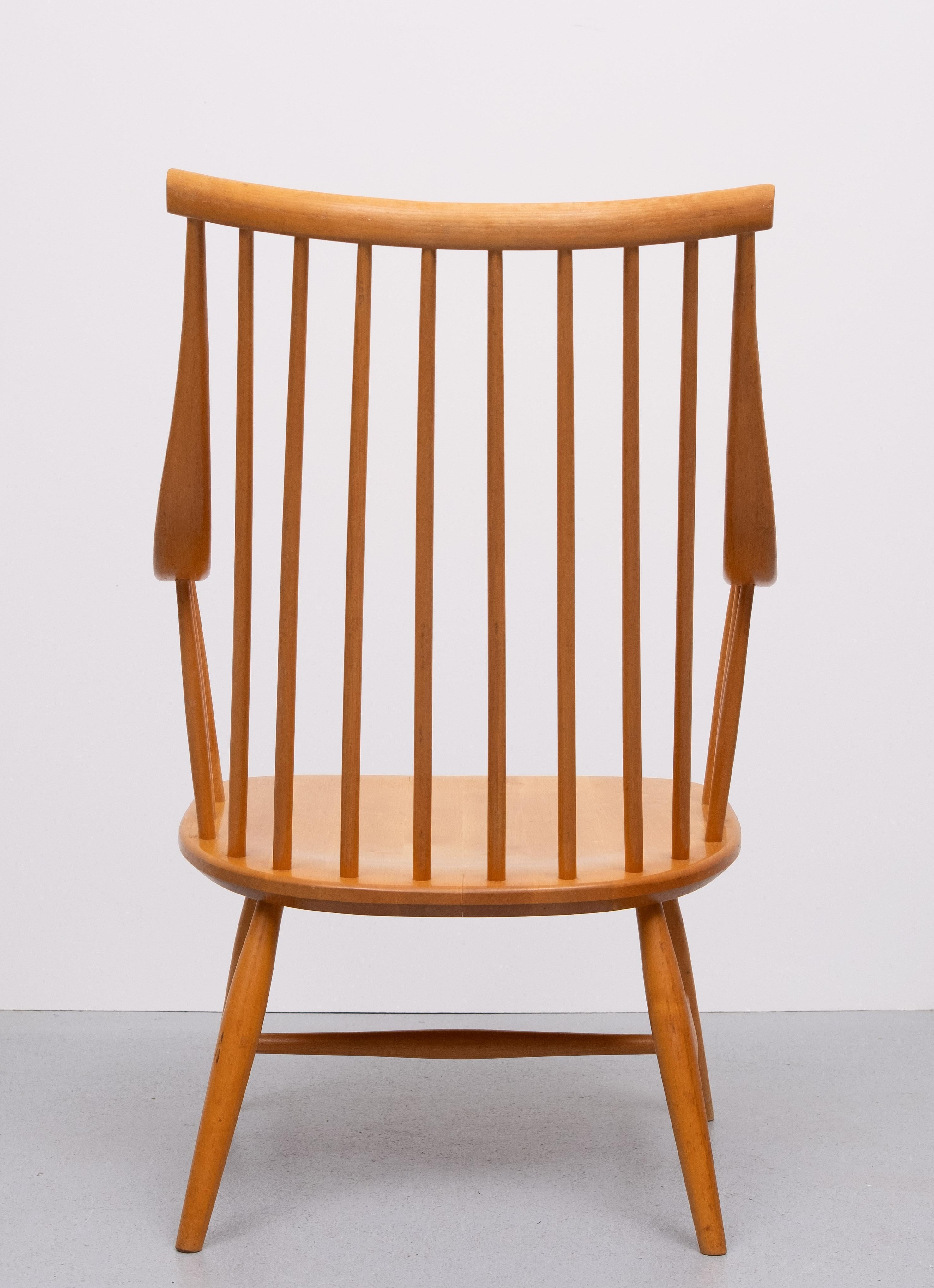 Metà XX secolo Grandessa  Mandrino  poltrona con schienale  da Lena  Larsson per  Nesto, Sweden  1960 in vendita