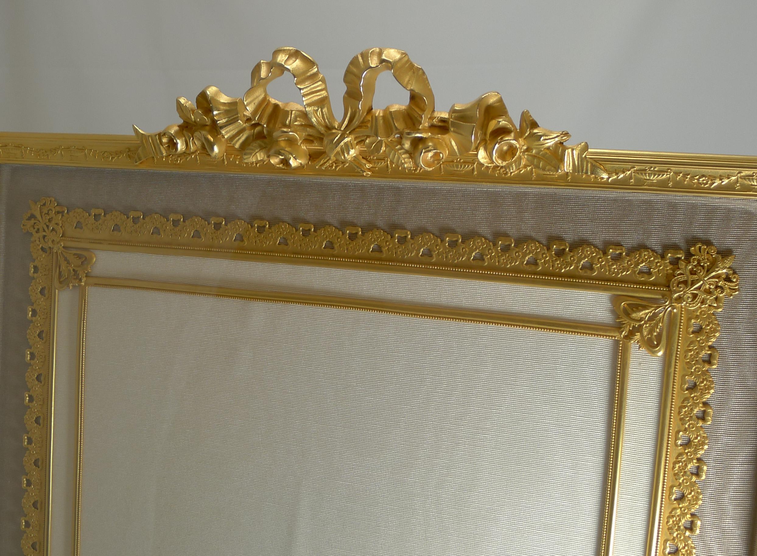 Grandest Antique French Gilded Bronze Photograph / Picture Frame, circa 1900 4