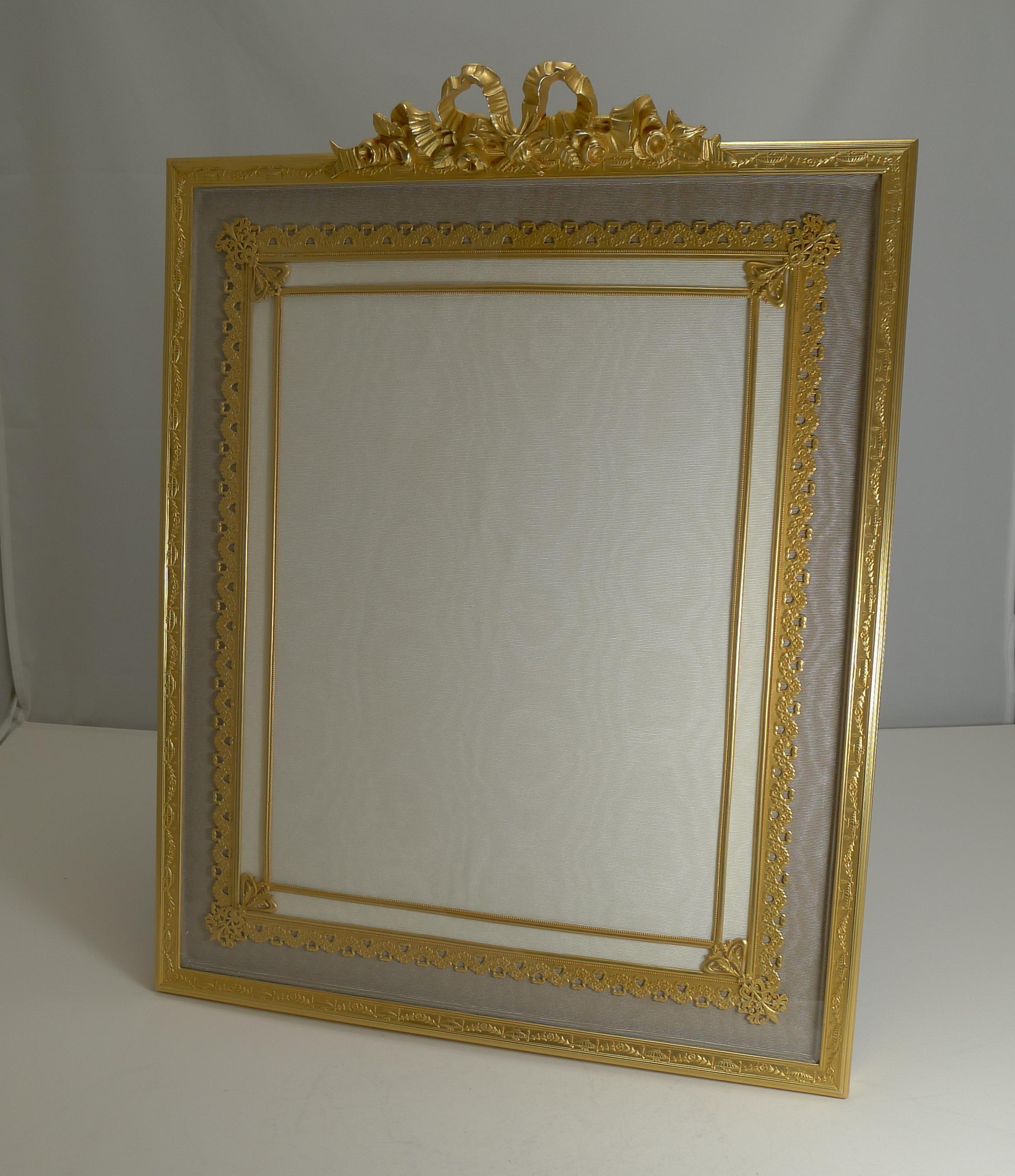Gilt Grandest Antique French Gilded Bronze Photograph / Picture Frame, circa 1900