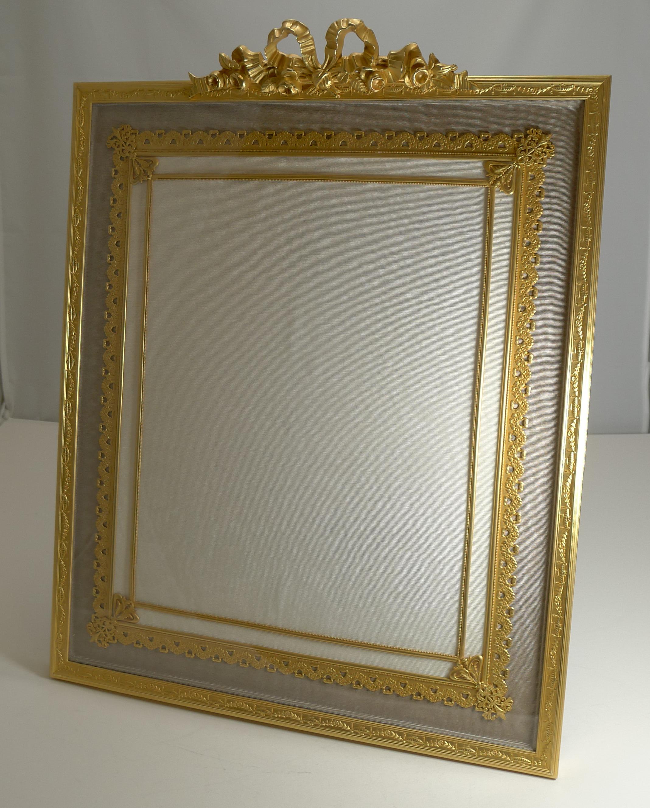 Grandest Antique French Gilded Bronze Photograph / Picture Frame, circa 1900 2