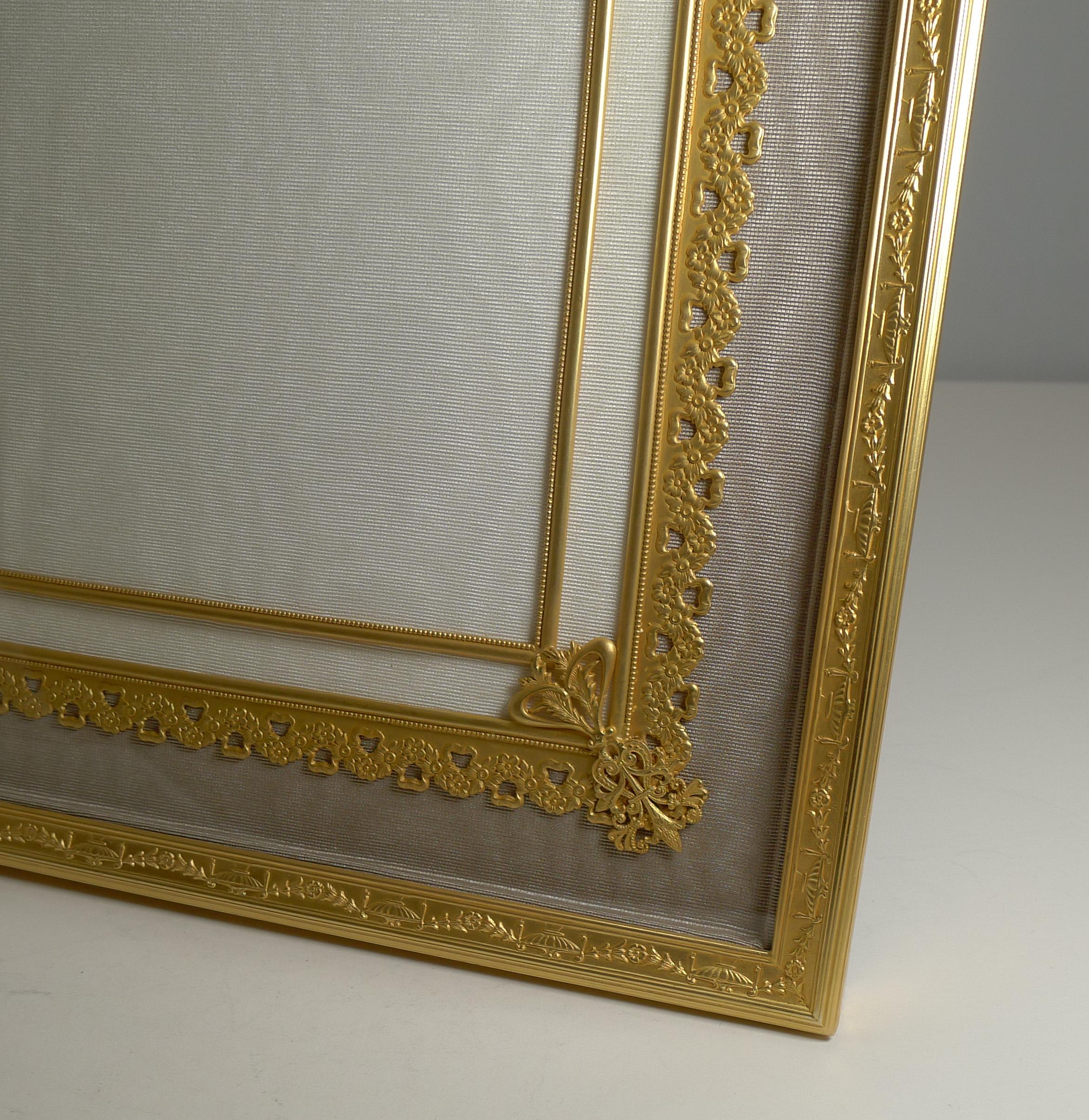 Grandest Antique French Gilded Bronze Photograph / Picture Frame, circa 1900 3