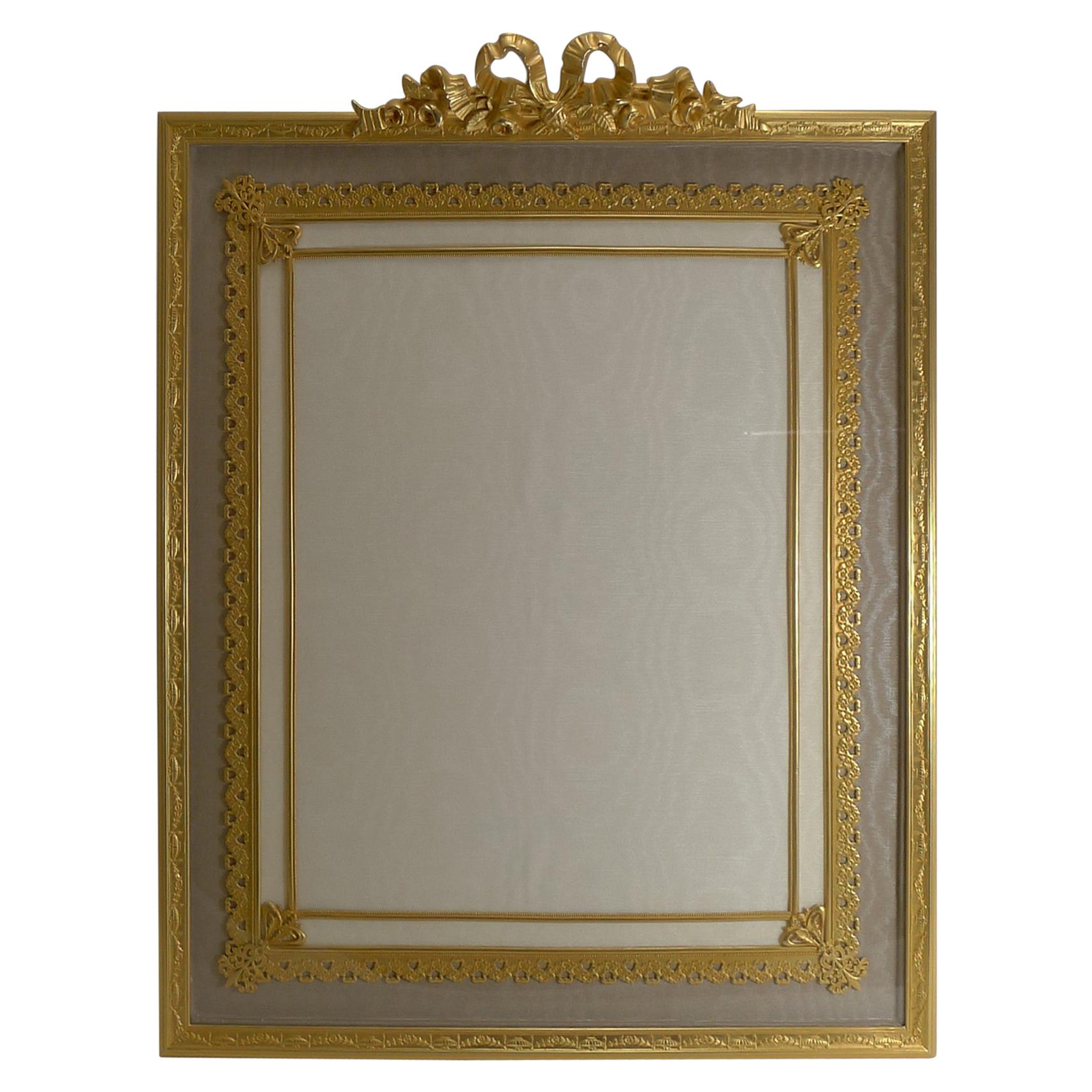Grandest Antique French Gilded Bronze Photograph / Picture Frame, circa 1900