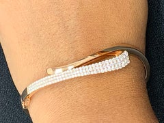 Grandeur 1.36 Carat Diamond Rose Gold 14K Bangle