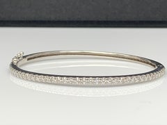 Grandeur 1.78 Carat Brilliant Cut Round Diamond Bangle in 14K White Gold