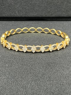 2.00 Carat Diamond Fashion Bangle in 18K Yellow Gold