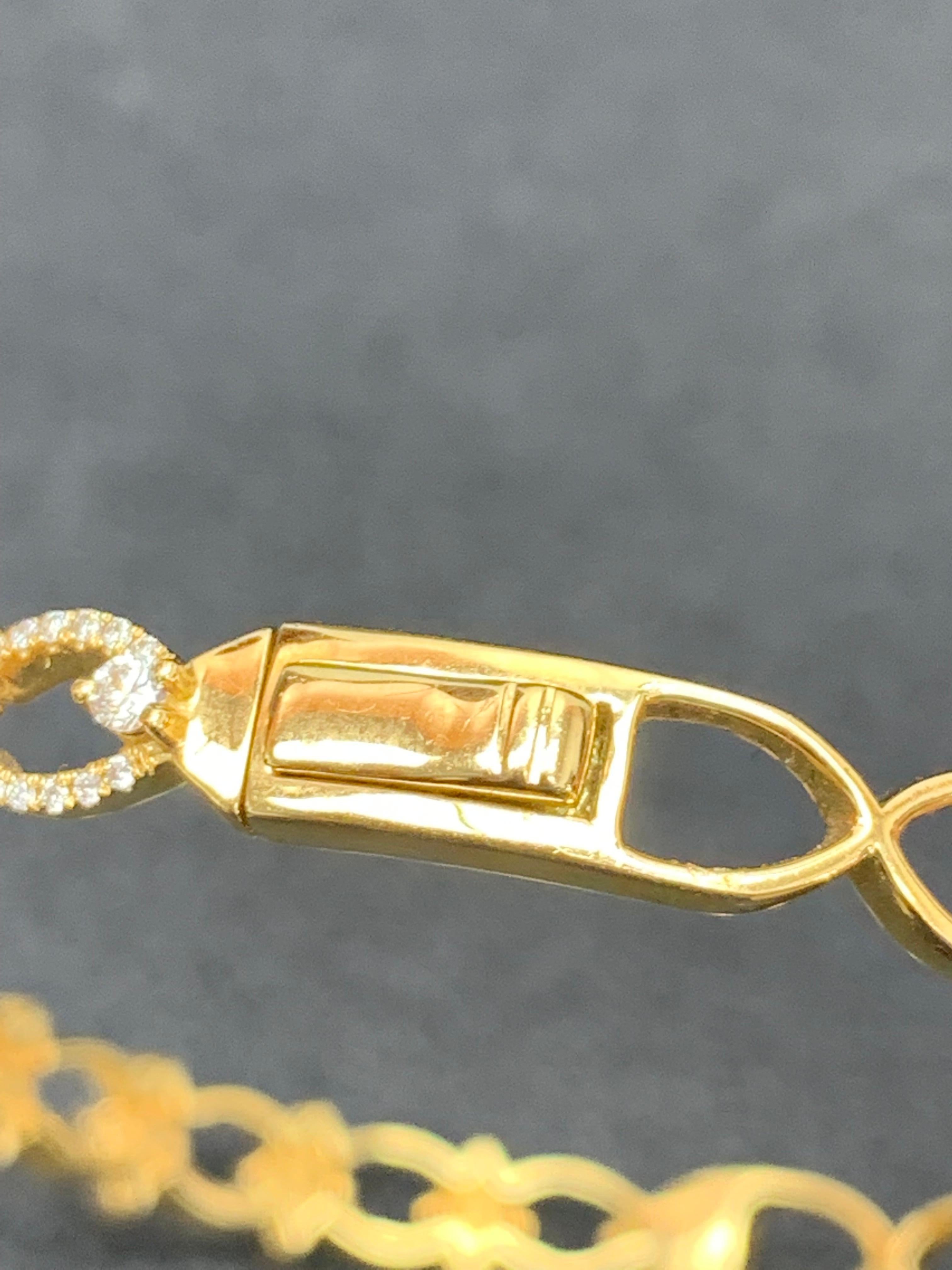 Bracelet Fashion en or jaune 18 carats et diamant de 2,00 carats Pour femmes en vente