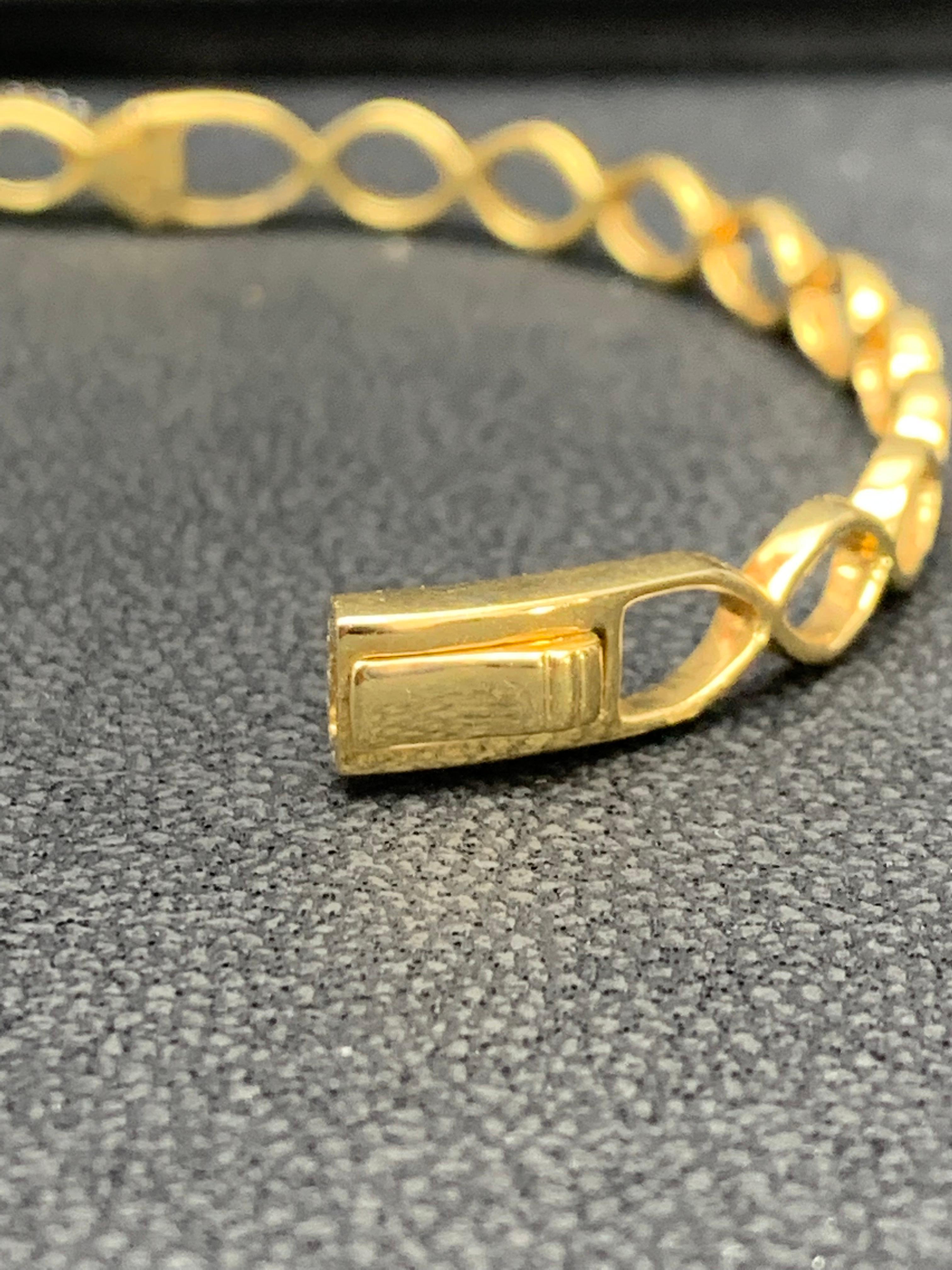 Bracelet Fashion en or jaune 18 carats et diamant de 2,00 carats en vente 1