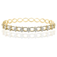 2.00 Carat Diamond Fashion Bangle in 18K Yellow Gold