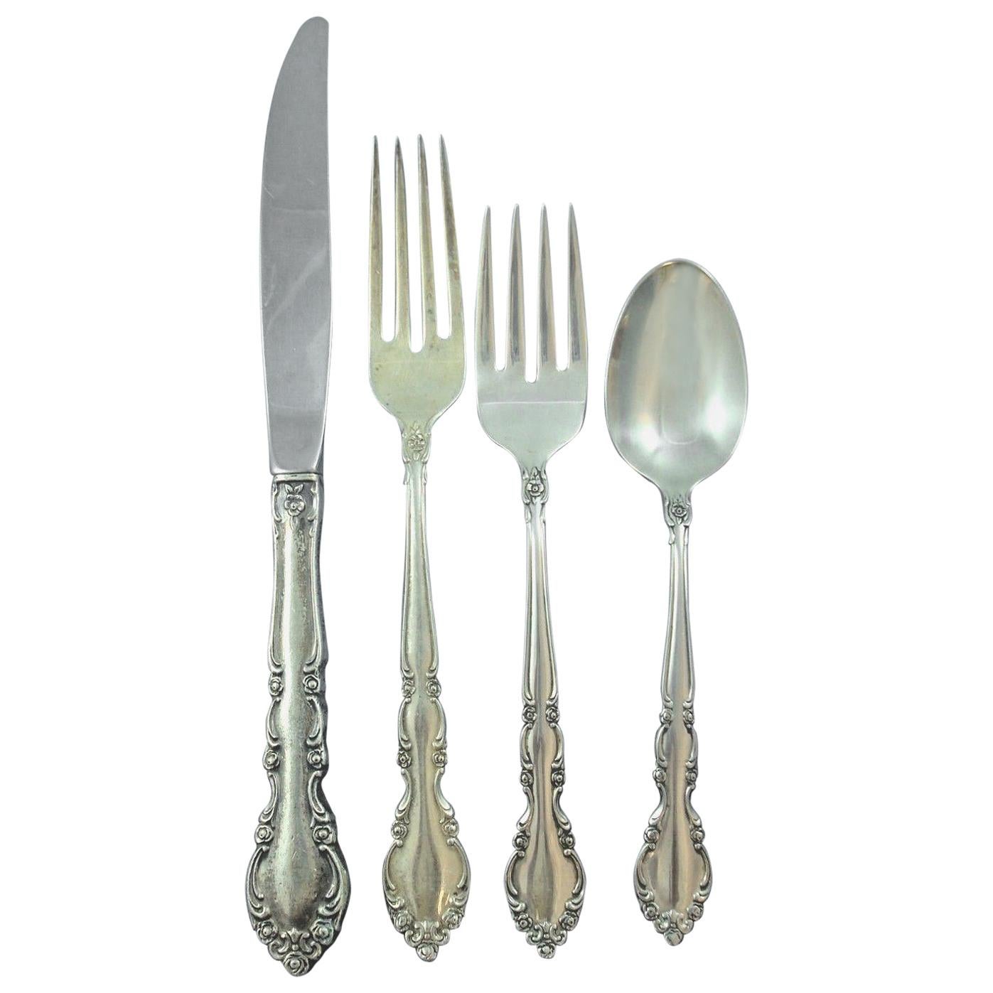 Grandeur by Oneida Sterling Silver Flatware Set for 12 Service 52 Pieces