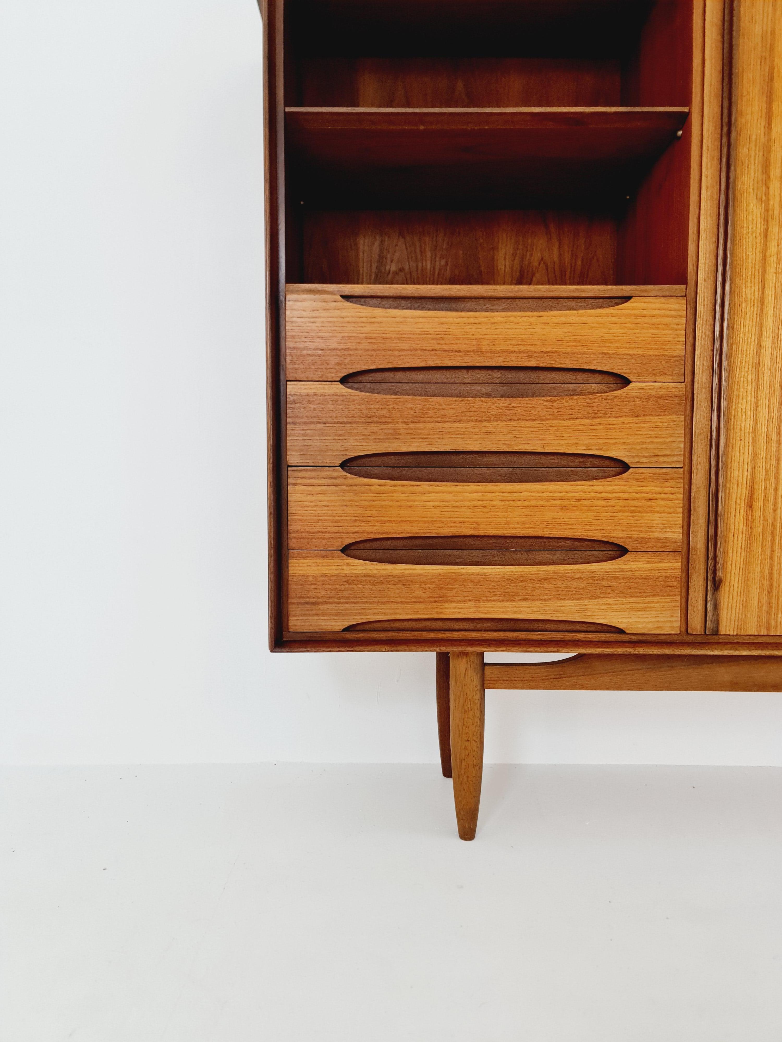 Mid-20th Century Grandeur Mid-Century German vintage Sideboard by Ernst Dieter Hilker for Omnia For Sale