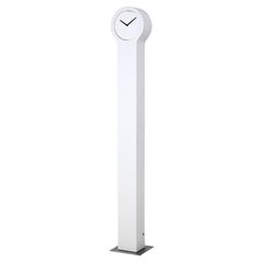 Horloge Mora moderne du grand-père, béton minimaliste, horloge de sol en marbre blanc