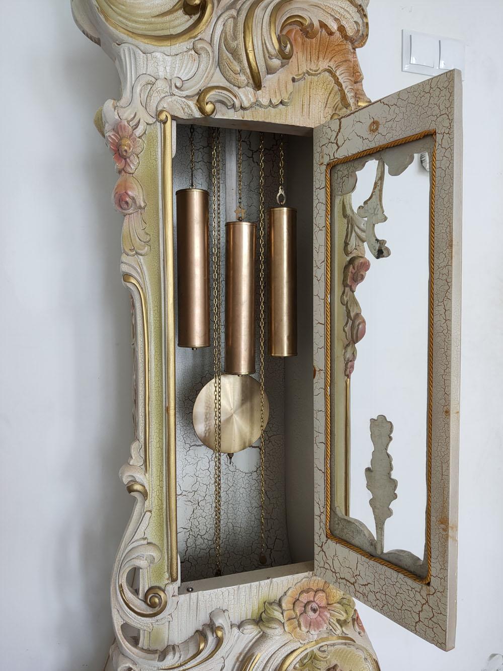 Grandfather Clock Venetian Rococo Style For Sale 1