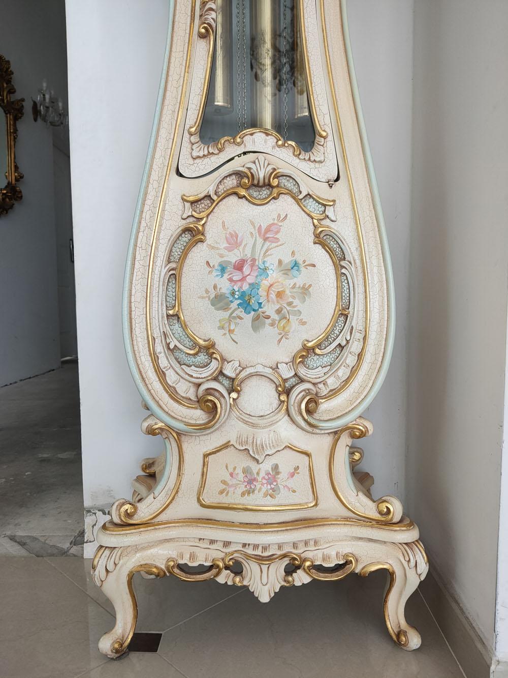 Grandfather Clock Venetian Rococo Style For Sale 3