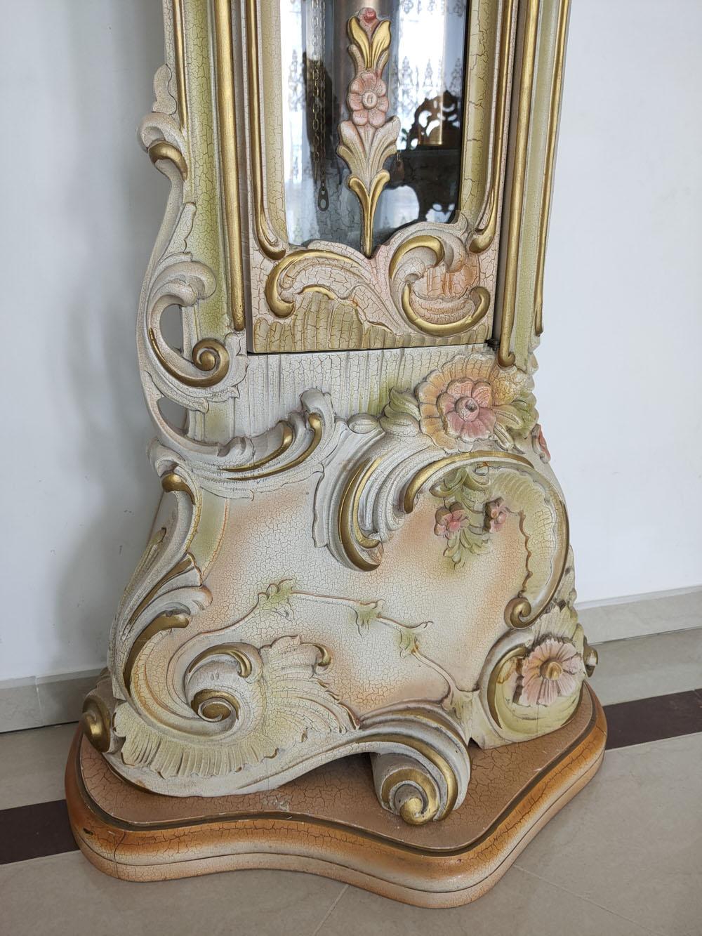 Grandfather Clock Venetian Rococo Style For Sale 7