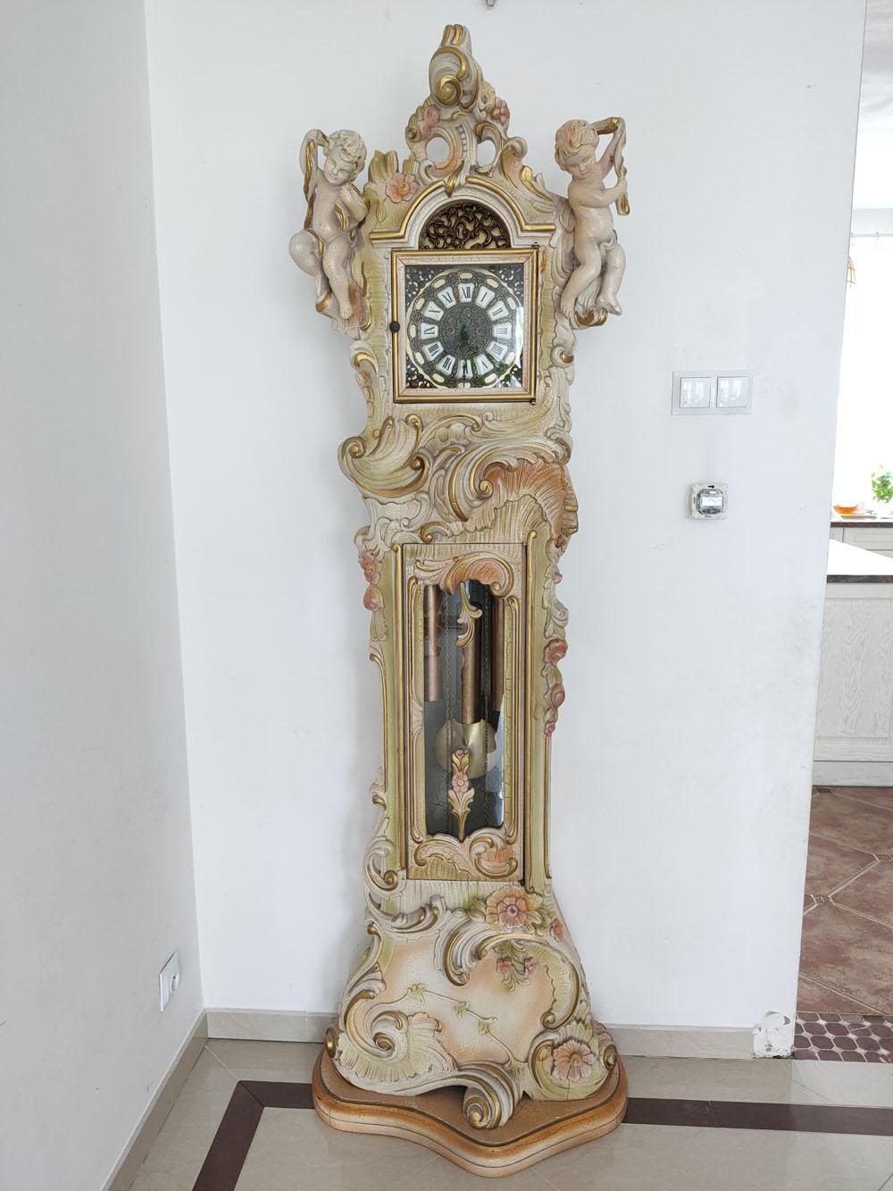 Italian Grandfather Clock Venetian Rococo Style For Sale