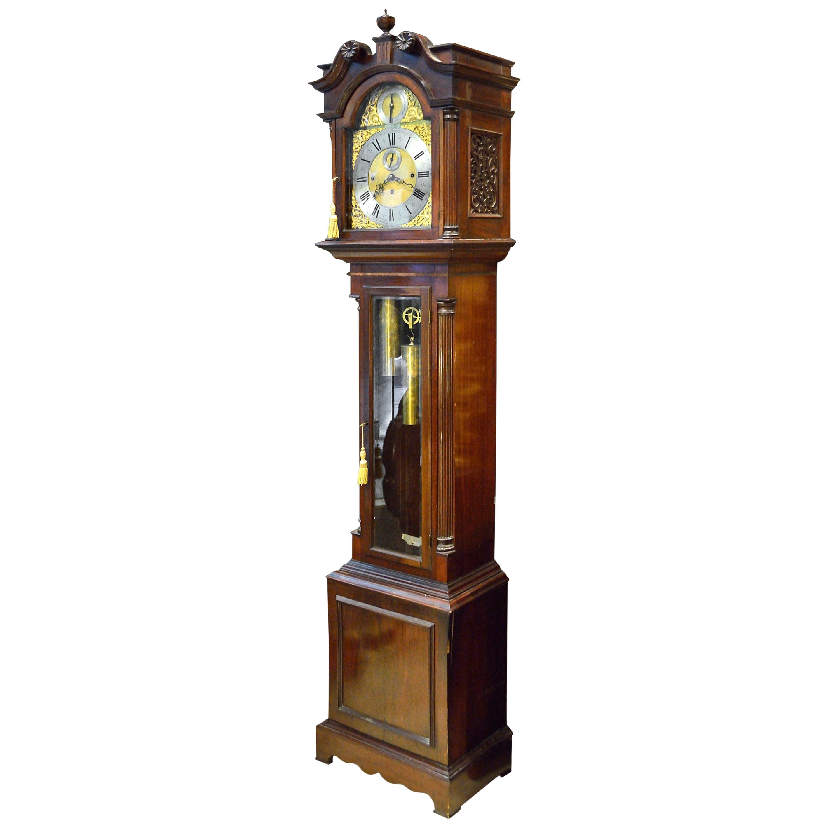 Grandfather Longcase Clock, Mahogany, Metal, Glass, Charles Frodsham, London