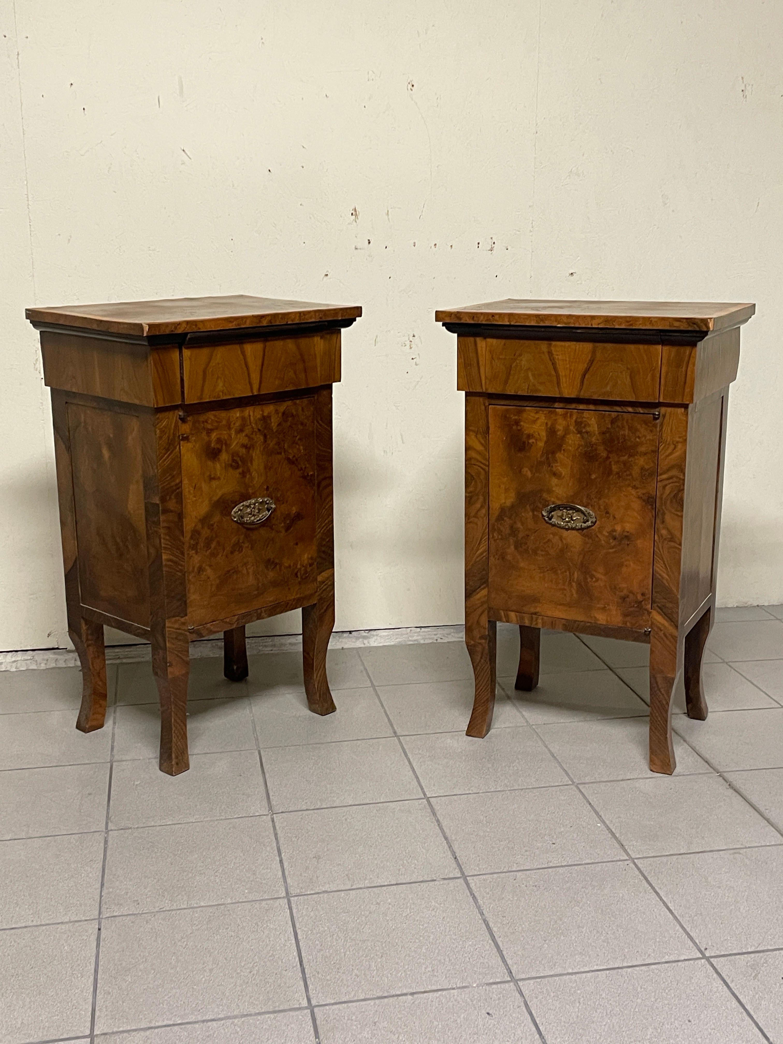 Grandi comodini decò, Italia, anni '30 Bon état - En vente à SAN PIETRO MOSEZZO, NO