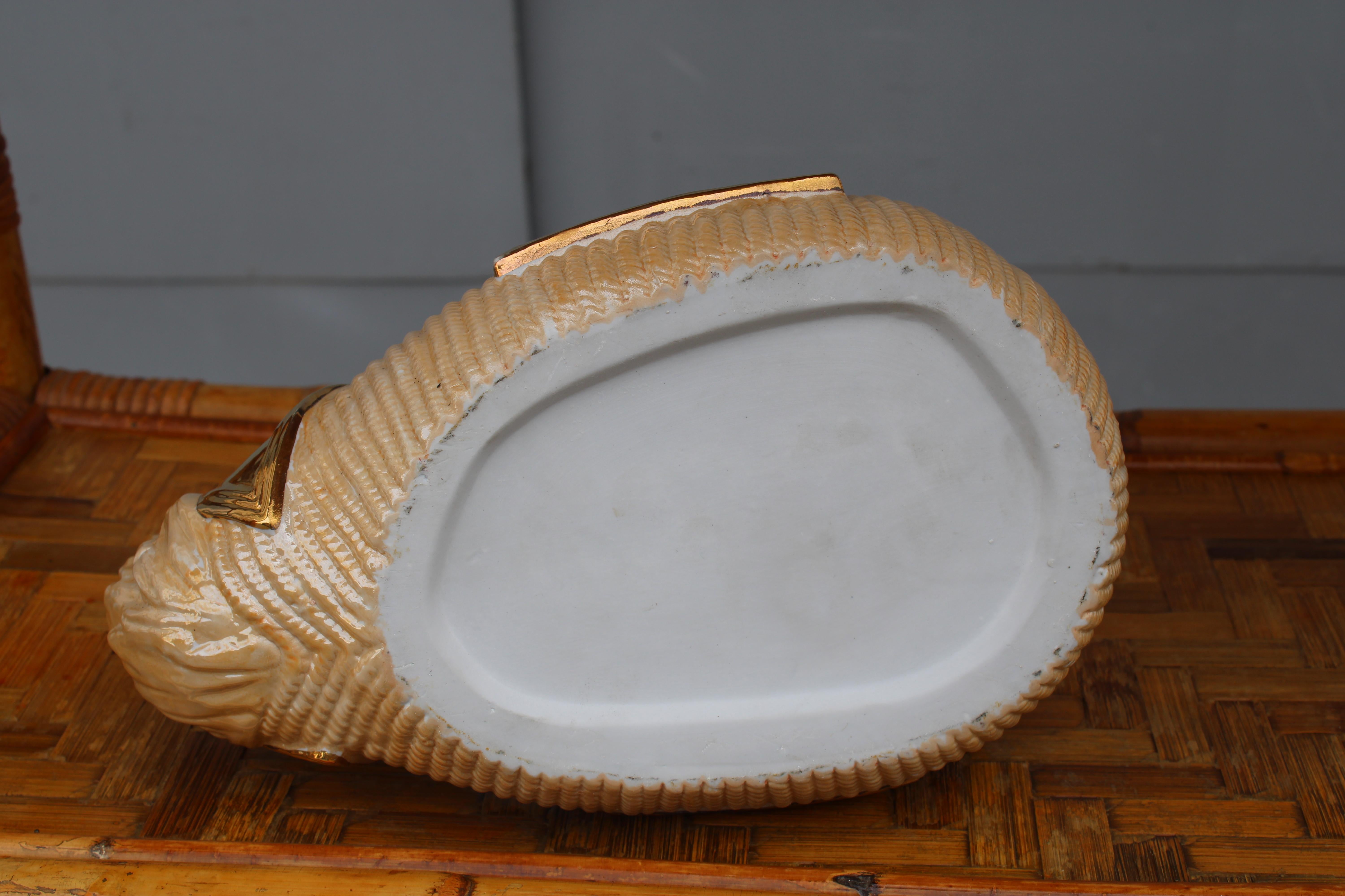 Grandes Esculturas Gallina y Gallo Italia 1970 en Oro 24 KT Chapado en oro en venta