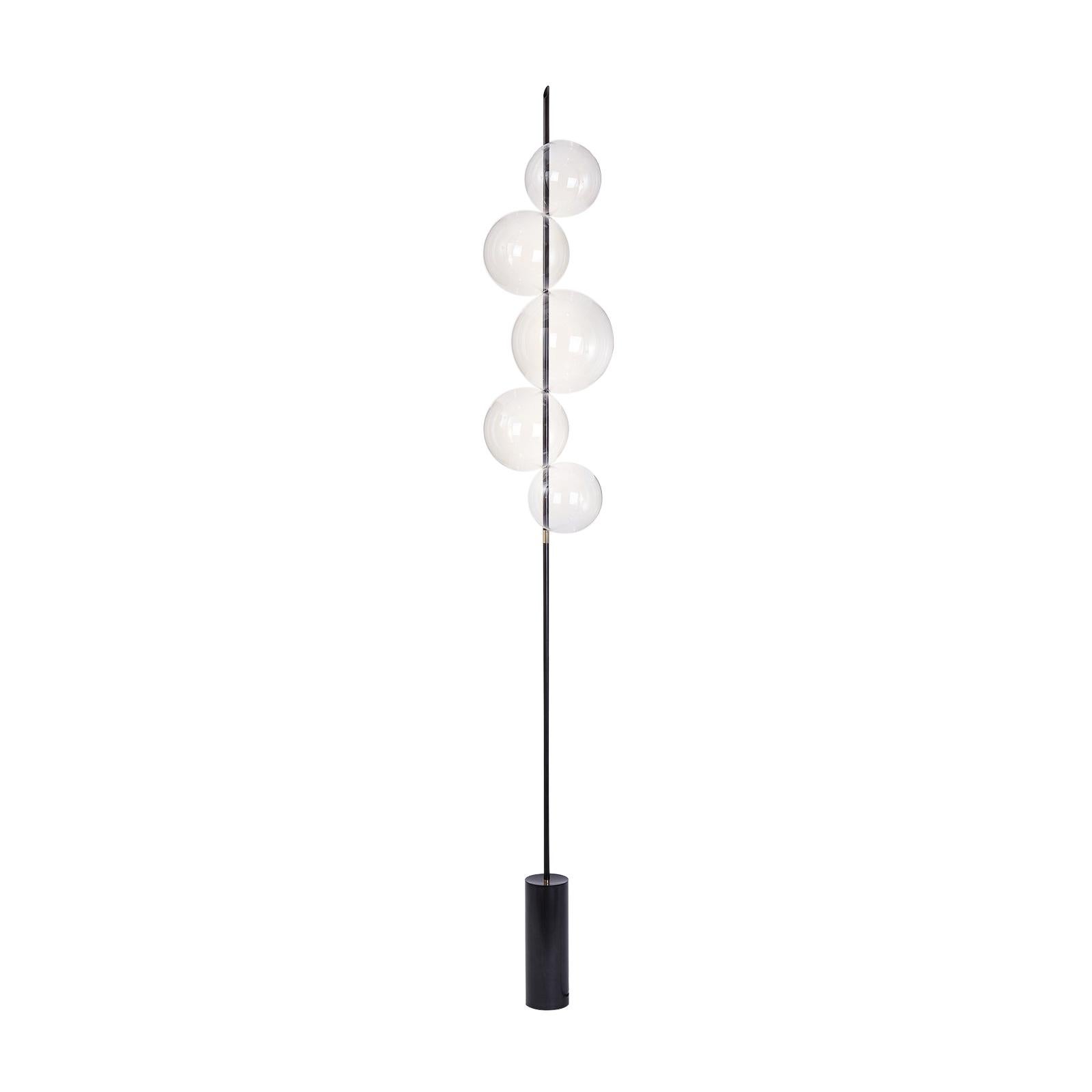 Grandine Black Five-Light Floor Lamp For Sale