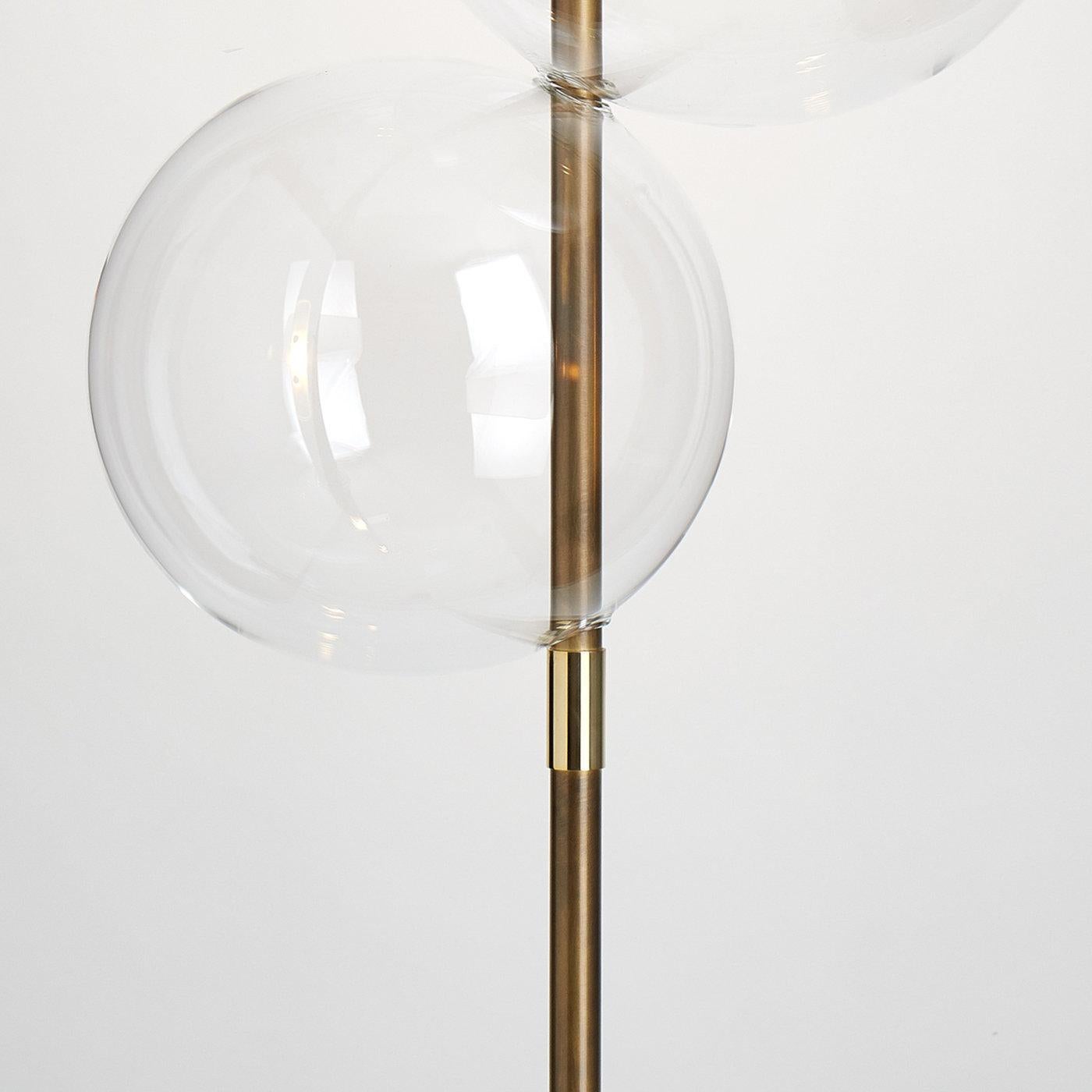 Contemporary Grandine Five-Light Aged Brass Floor Lamp by Silvio Mondino Studio For Sale