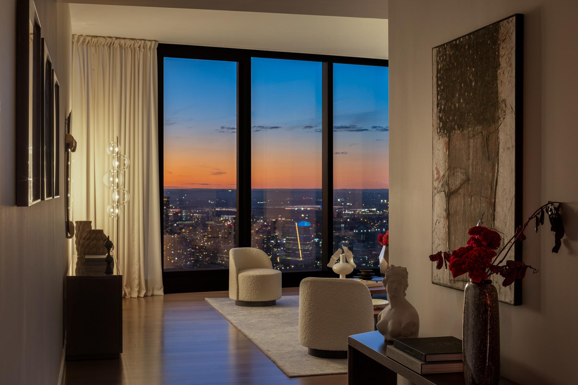 Lampadaire contemporain à cinq lumières Grandine en verre soufflé laiton brossé en vente 2