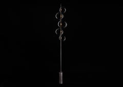 Grandine Silver Five Lights contemporary Floor Lamp Tarnished Silver Brass