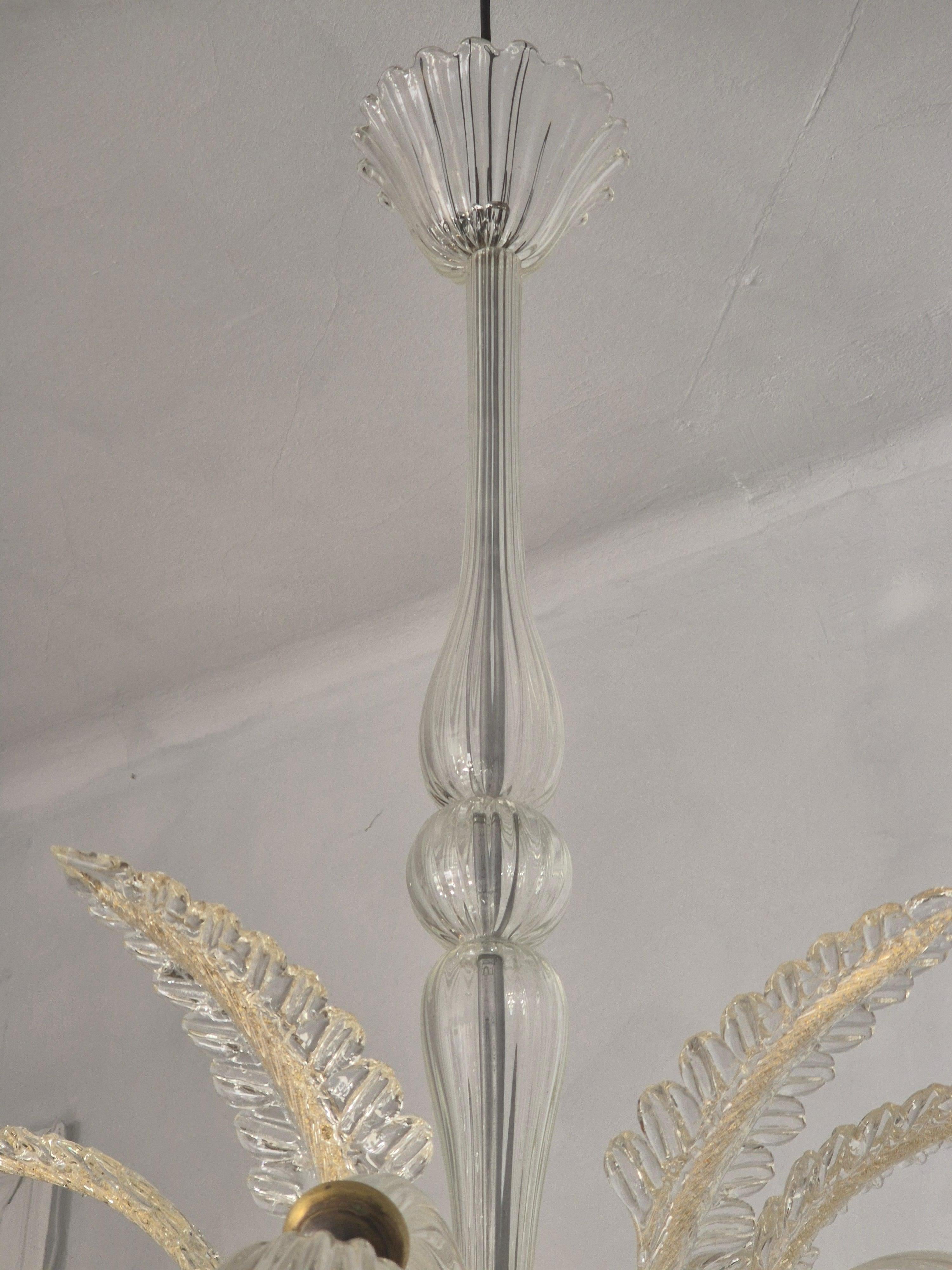 Grandioso lampadario di Murano modello Liberty, opera di Ercole Barovier, Italia anni '20. in vendita 2