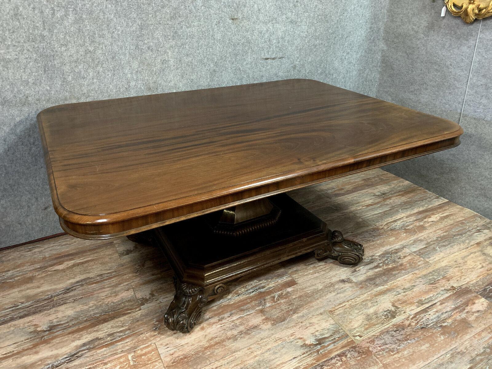 Grandiose Napoleon III Mahogany Tilt-Top Target Table - -1X06 Bon état - En vente à Bordeaux, FR