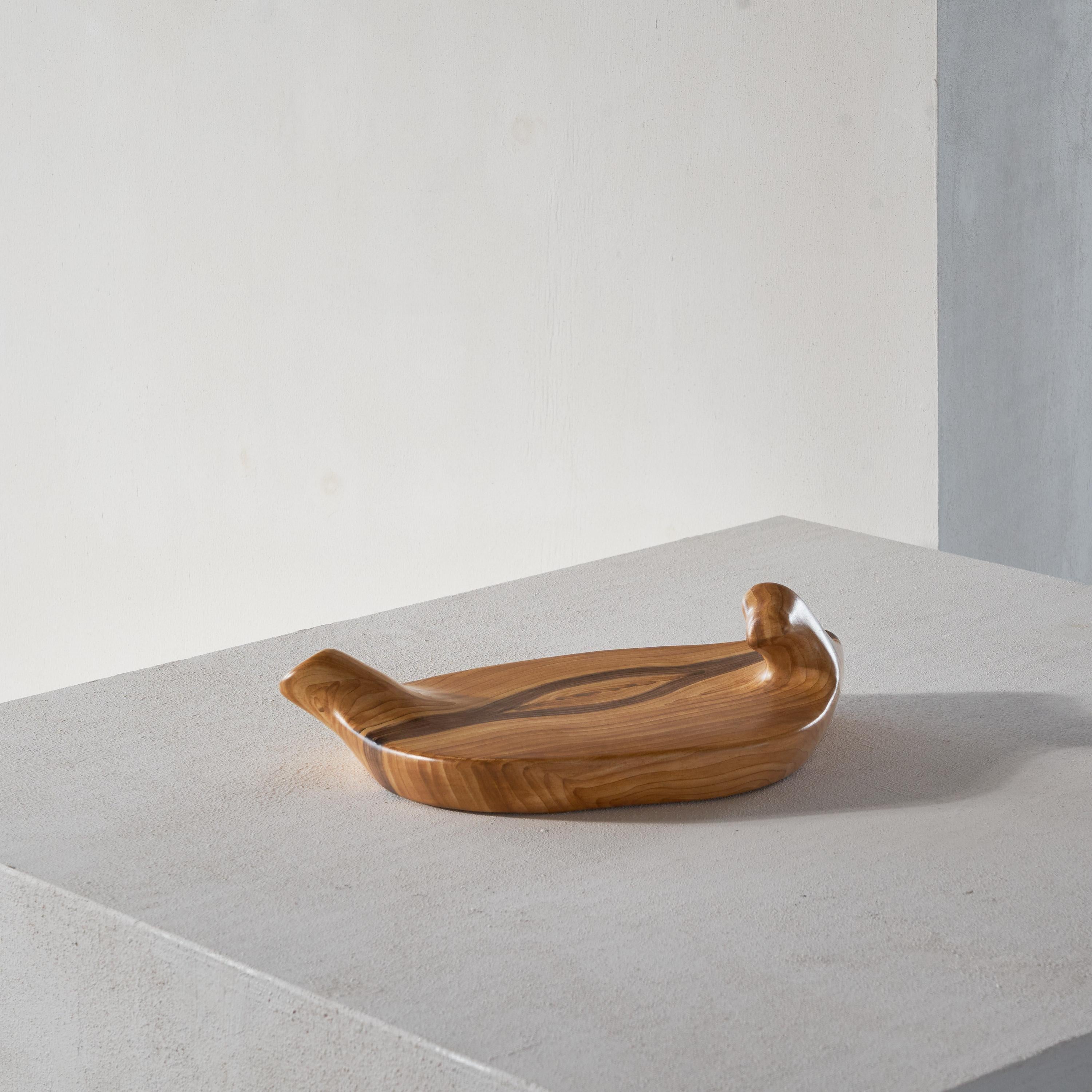 Grandjean-Jourdan 'Faux Bois' Ceramic Centerpiece Vallauris, 1960s 1