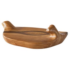 Grandjean-Jourdan 'Faux Bois' Ceramic Centerpiece Vallauris, 1960s