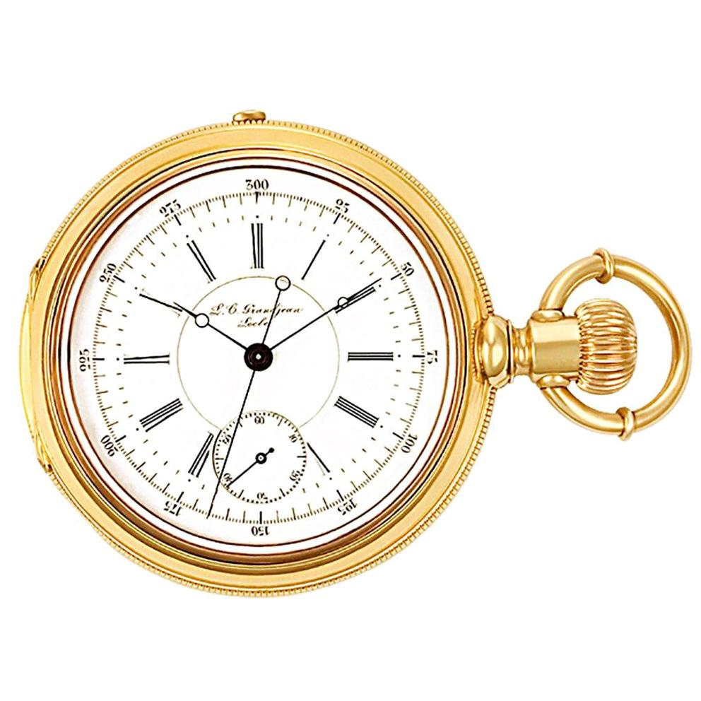 Grandjean Pocket Watch 1833, White Dial, Certified and Warranty