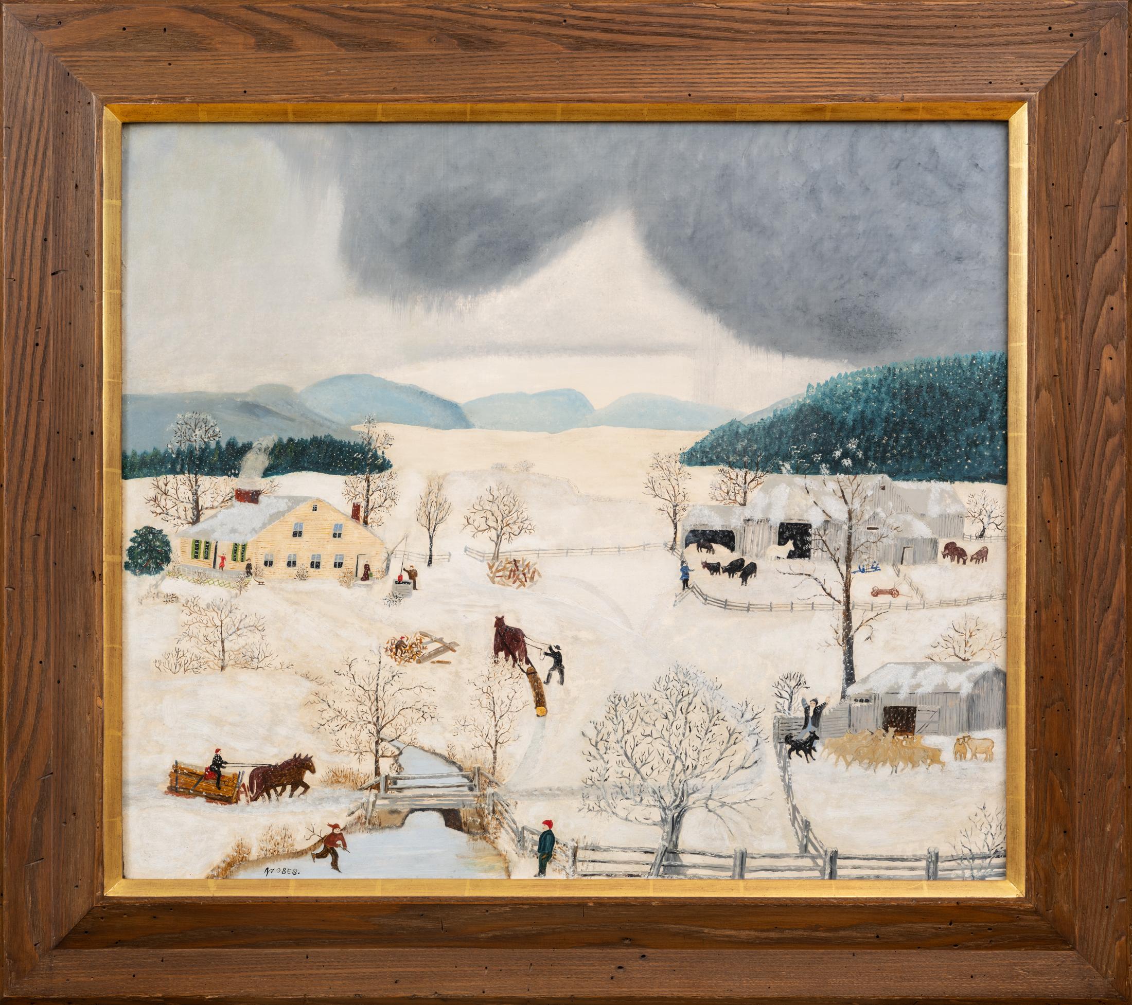 Diciembre - Painting de Grandma Moses