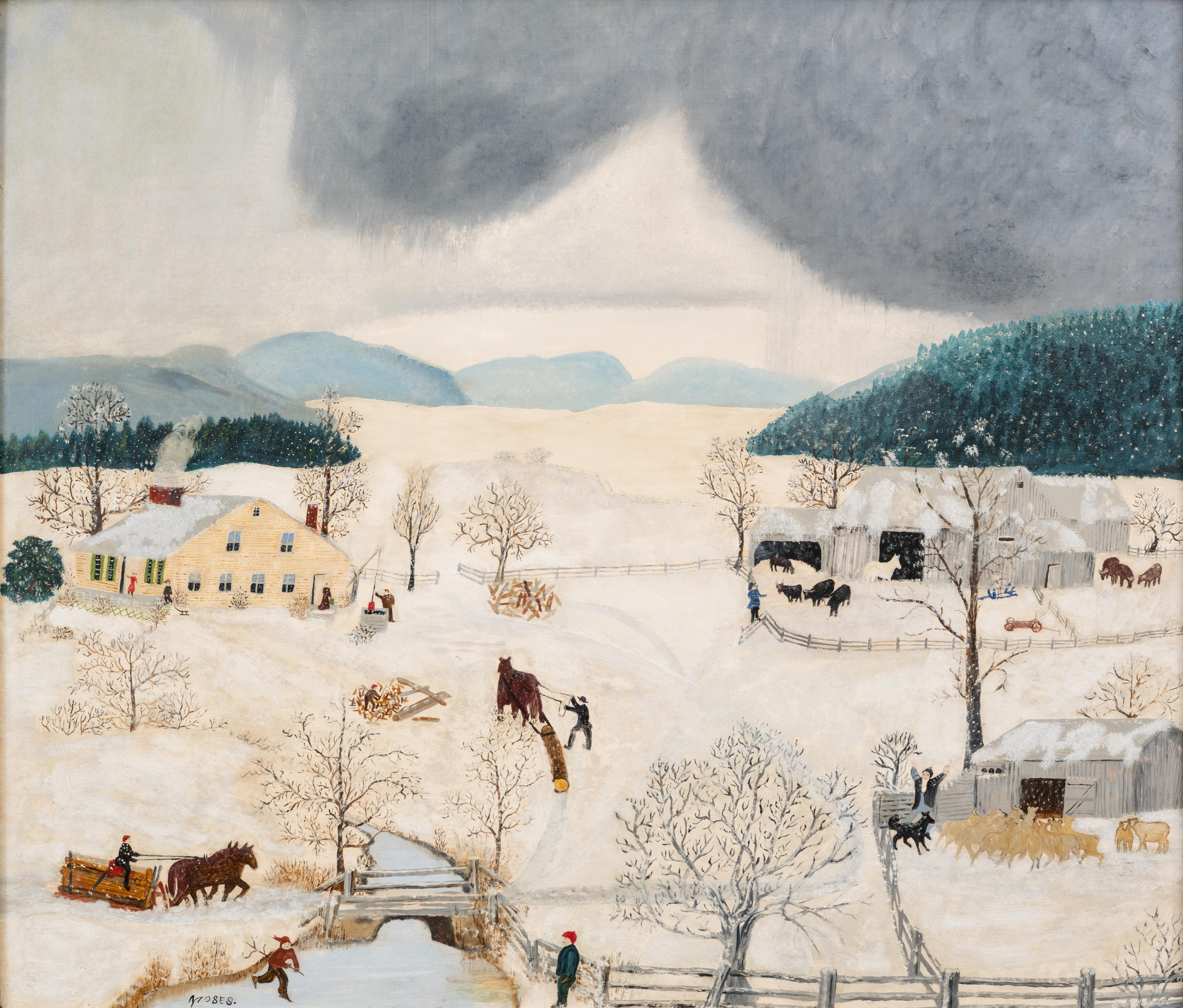 Landscape Painting de Grandma Moses - Diciembre