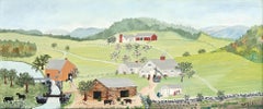 "El viejo cubo de roble" Grandma Moses, norte del estado de Nueva York, paisaje bucólico de granja