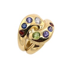 Grandma’s Birthstone Ring with 8 Stones in 18ct Yellow Gold