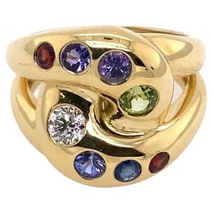 Grandma’s Birthstone Ring with 8 Stones in 18ct Yellow Gold